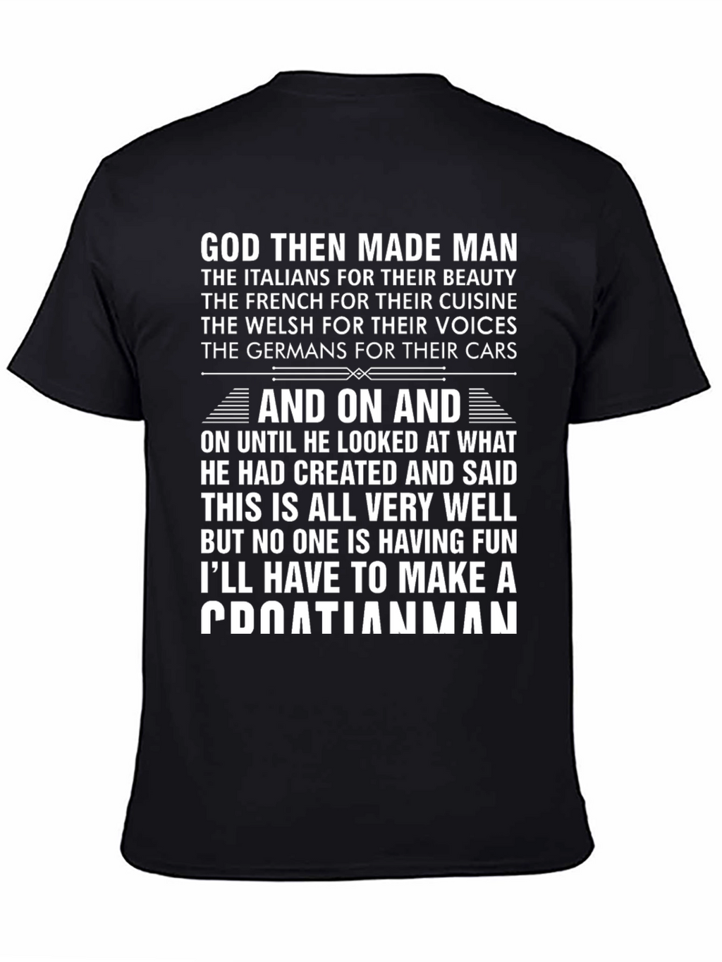 Funny Croatian Man T-Shirt