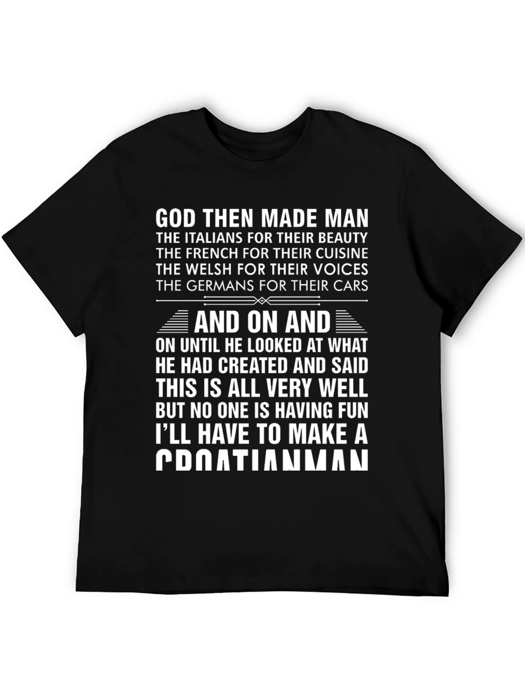 Funny Croatian Man T-Shirt
