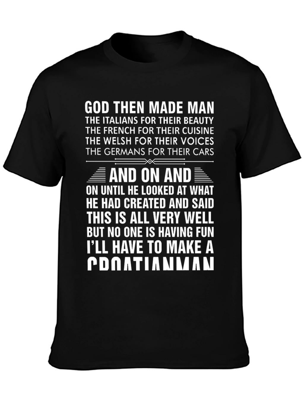 Funny Croatian Man T-Shirt