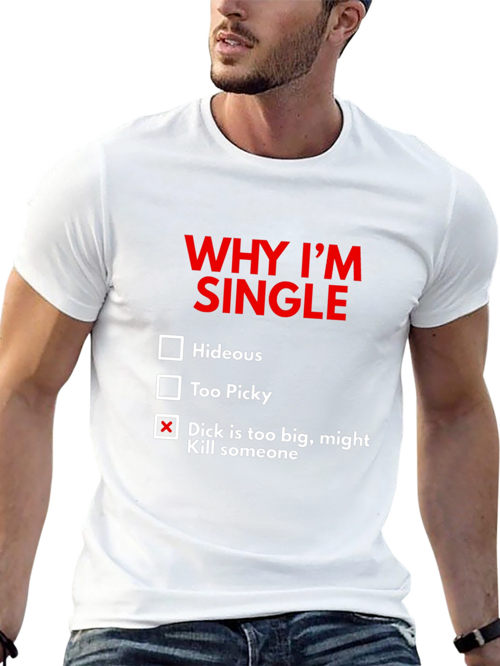 Funny Single Graphic T-Shirt