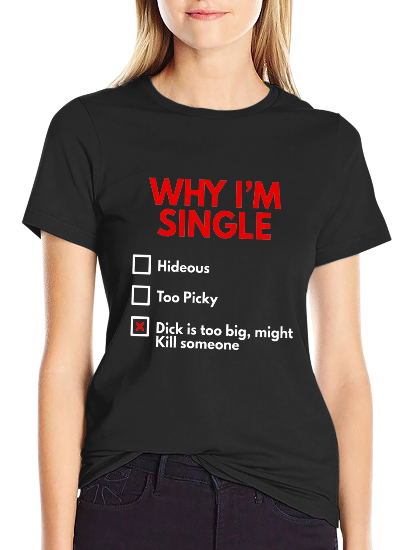 Funny Single Graphic T-Shirt