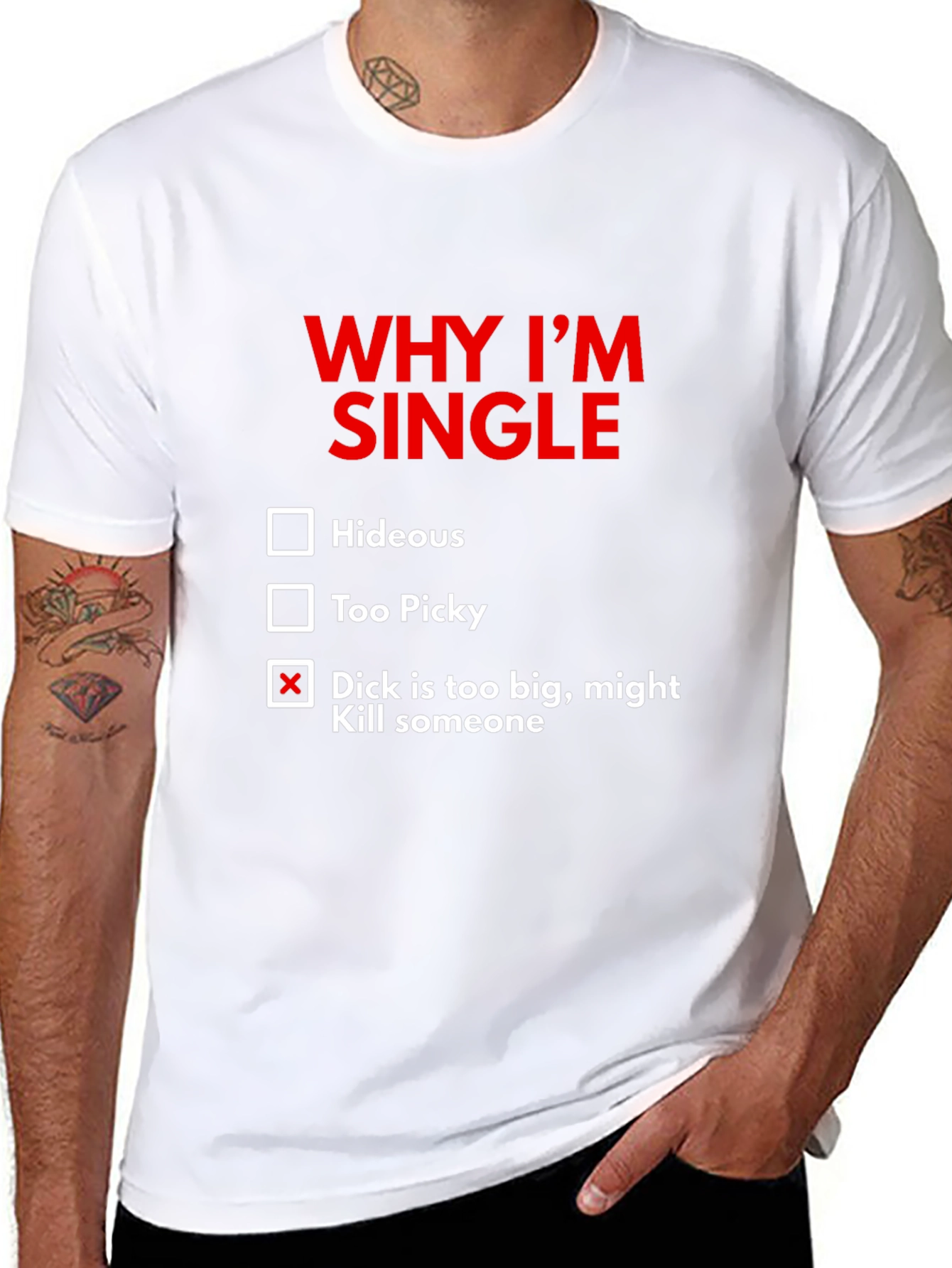 Funny Single Graphic T-Shirt