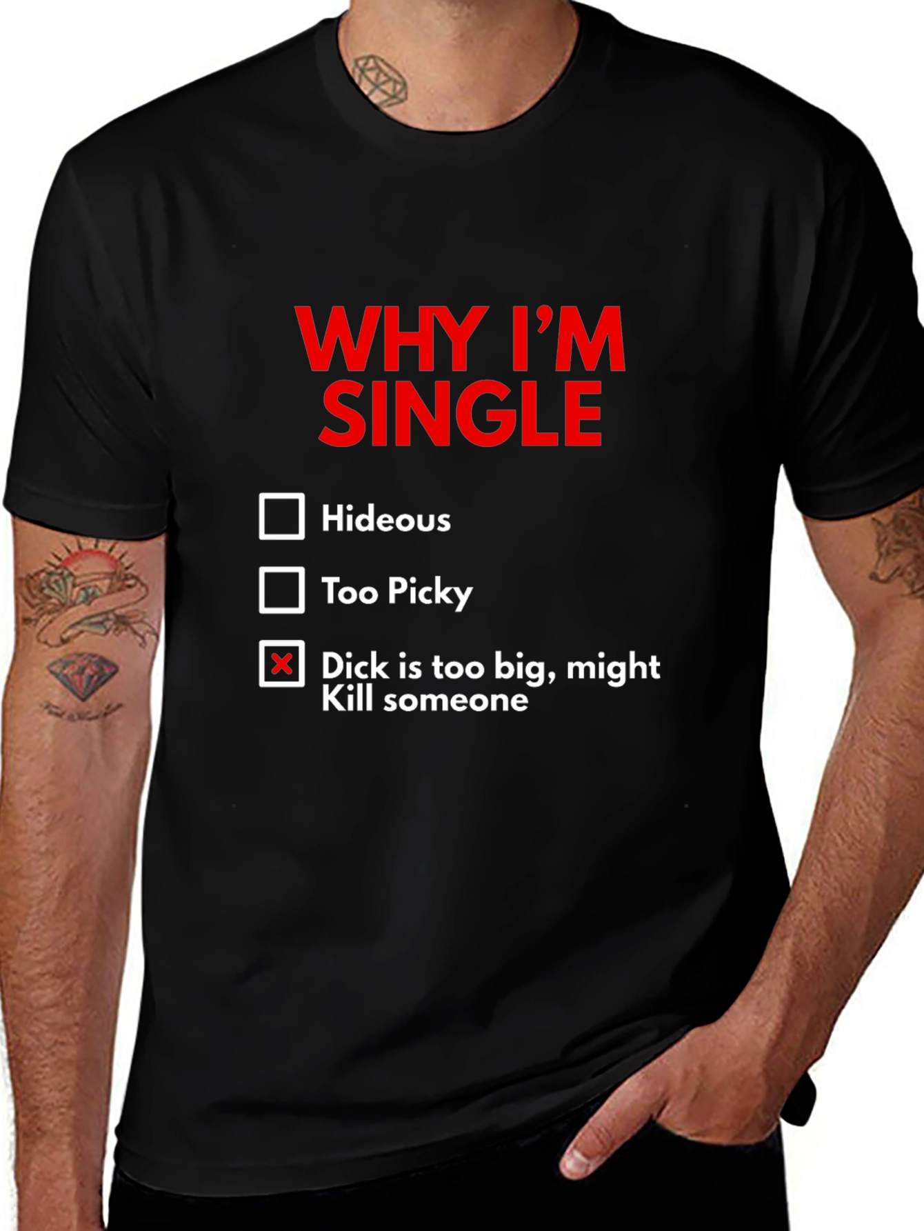 Funny Single Graphic T-Shirt