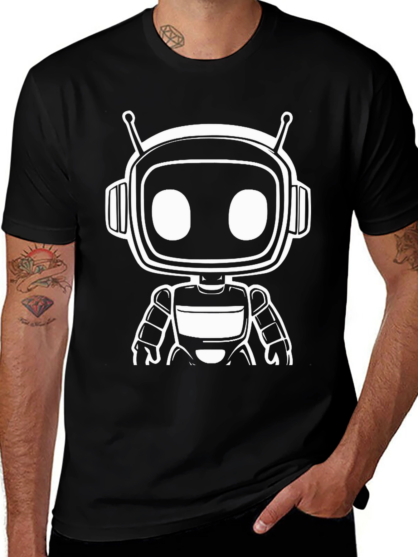Robot Graphic Tee - Cool Sci-Fi Shirt