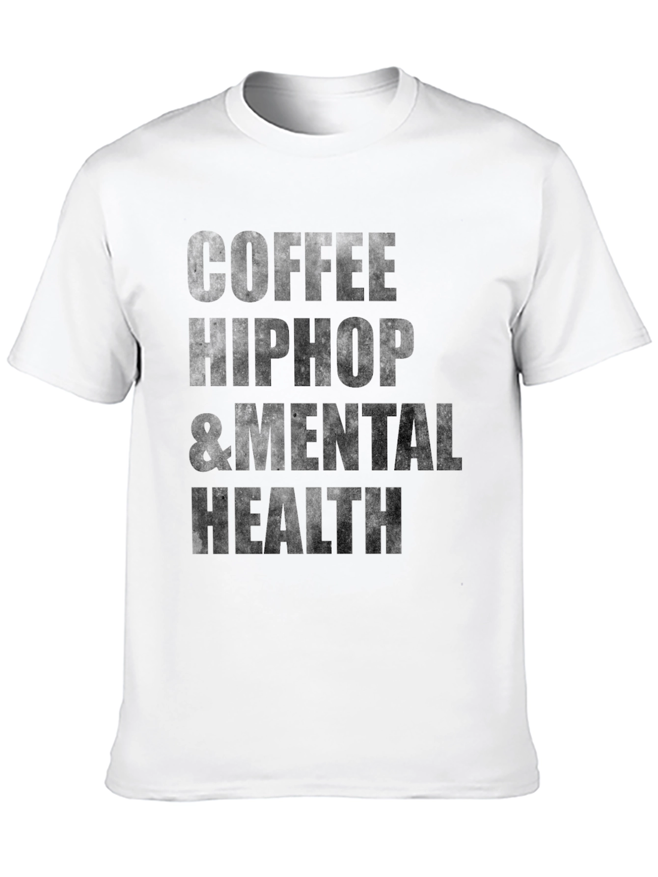 Coffee Hip Hop & Mental Health Black T-Shirt