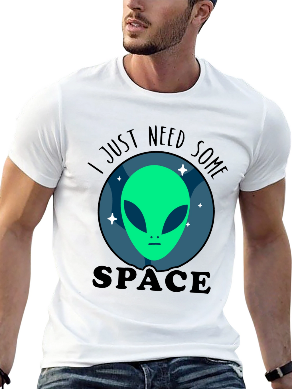 I Just Need Some Space Alien Graphic T-Shirt