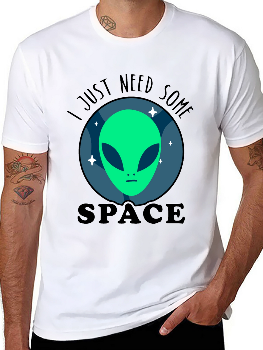 I Just Need Some Space Alien Graphic T-Shirt
