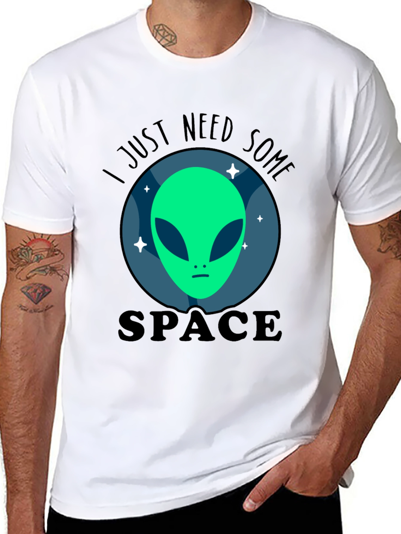 I Just Need Some Space Alien Graphic T-Shirt