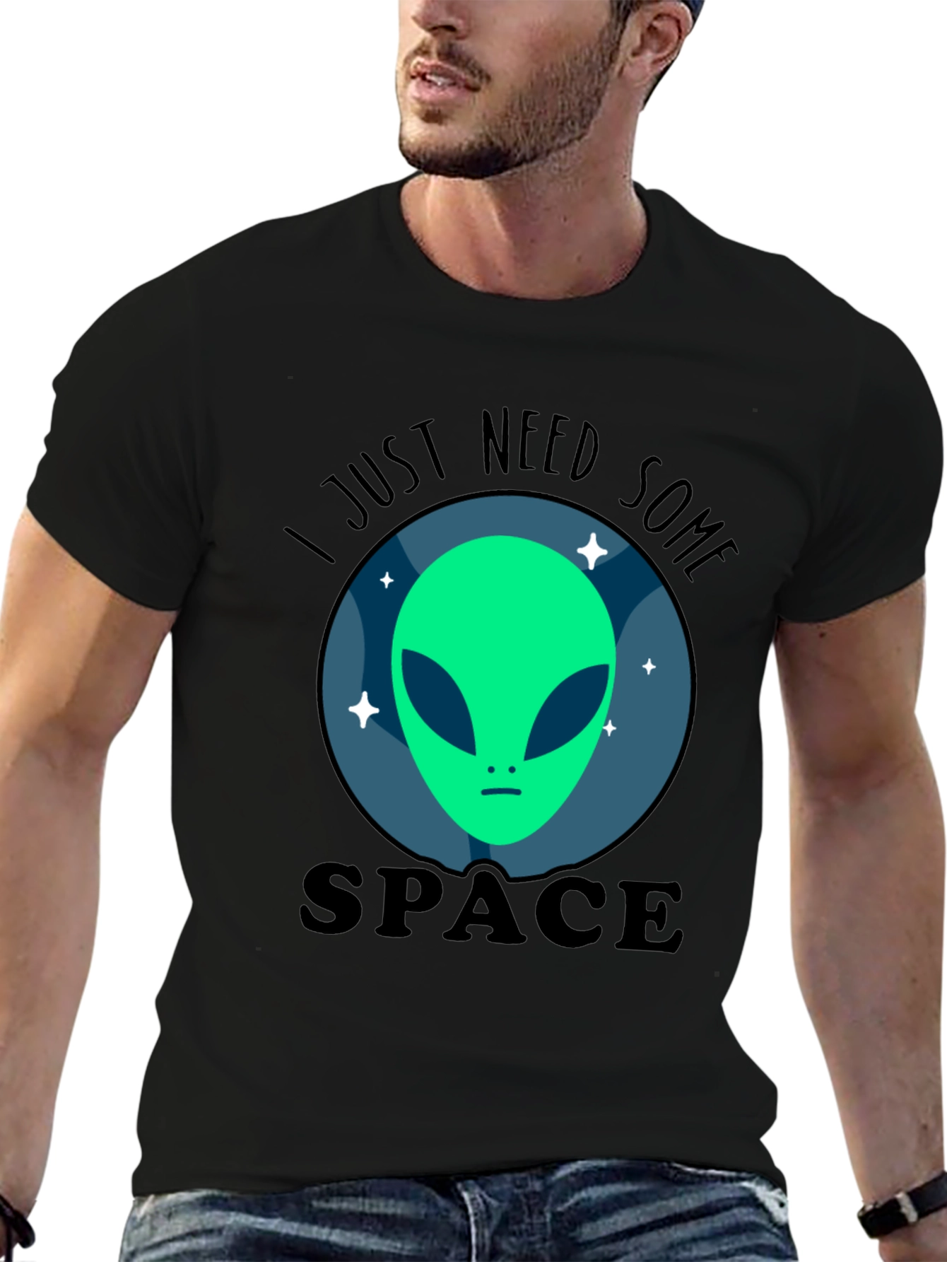 I Just Need Some Space Alien Graphic T-Shirt