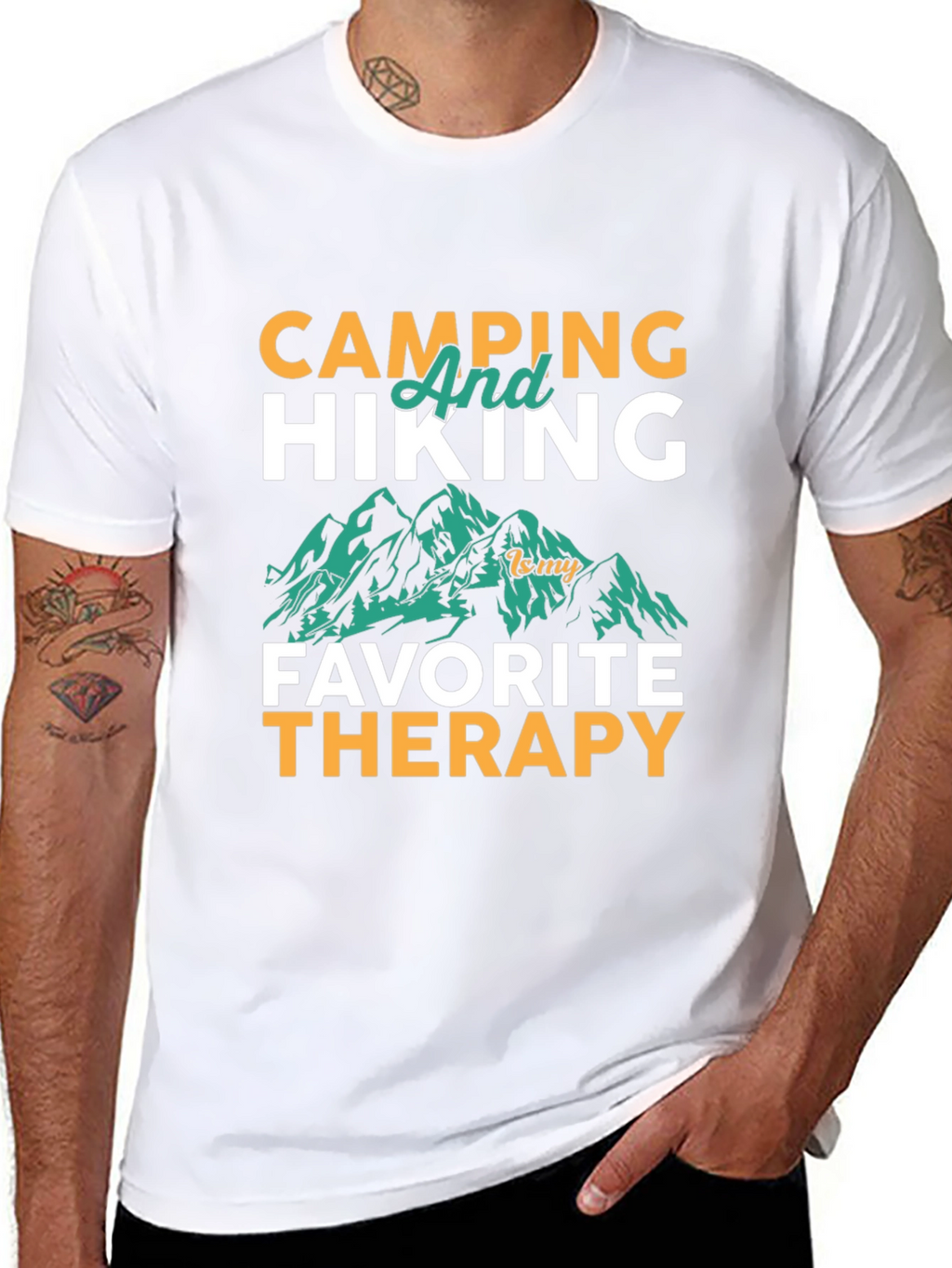 Camping & Hiking Therapy Graphic Tee