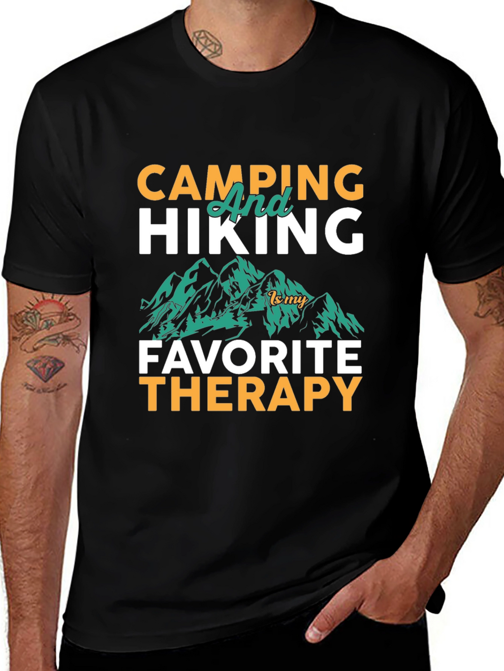 Camping & Hiking Therapy Graphic Tee