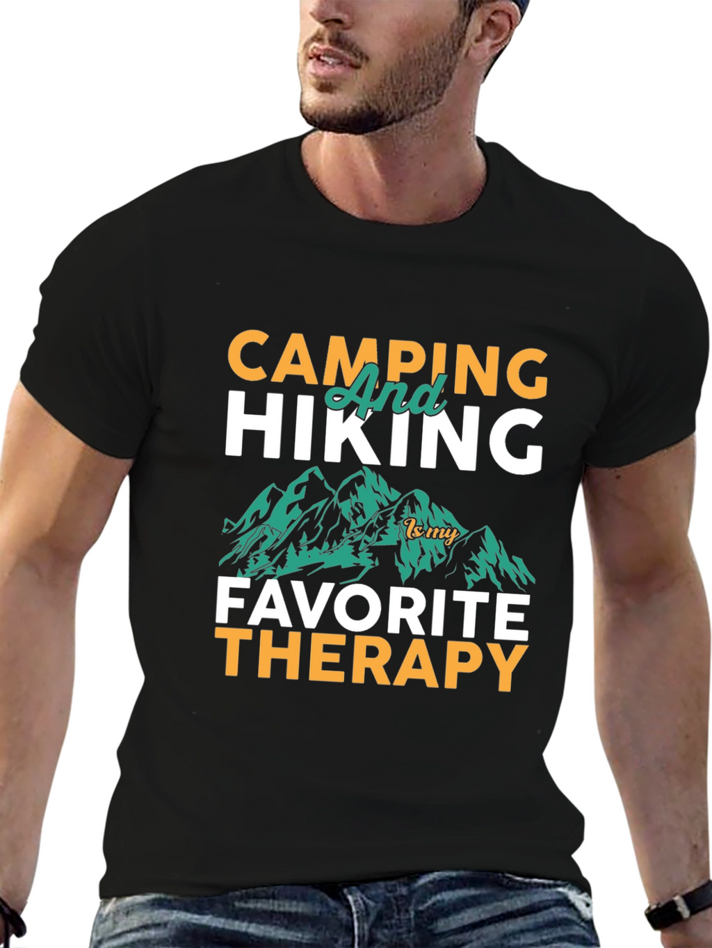 Camping & Hiking Therapy Graphic Tee