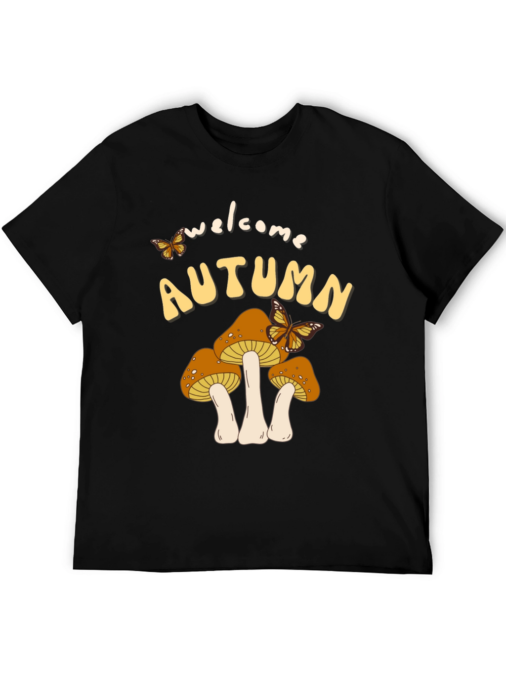 Welcome Autumn Mushroom Graphic Tee