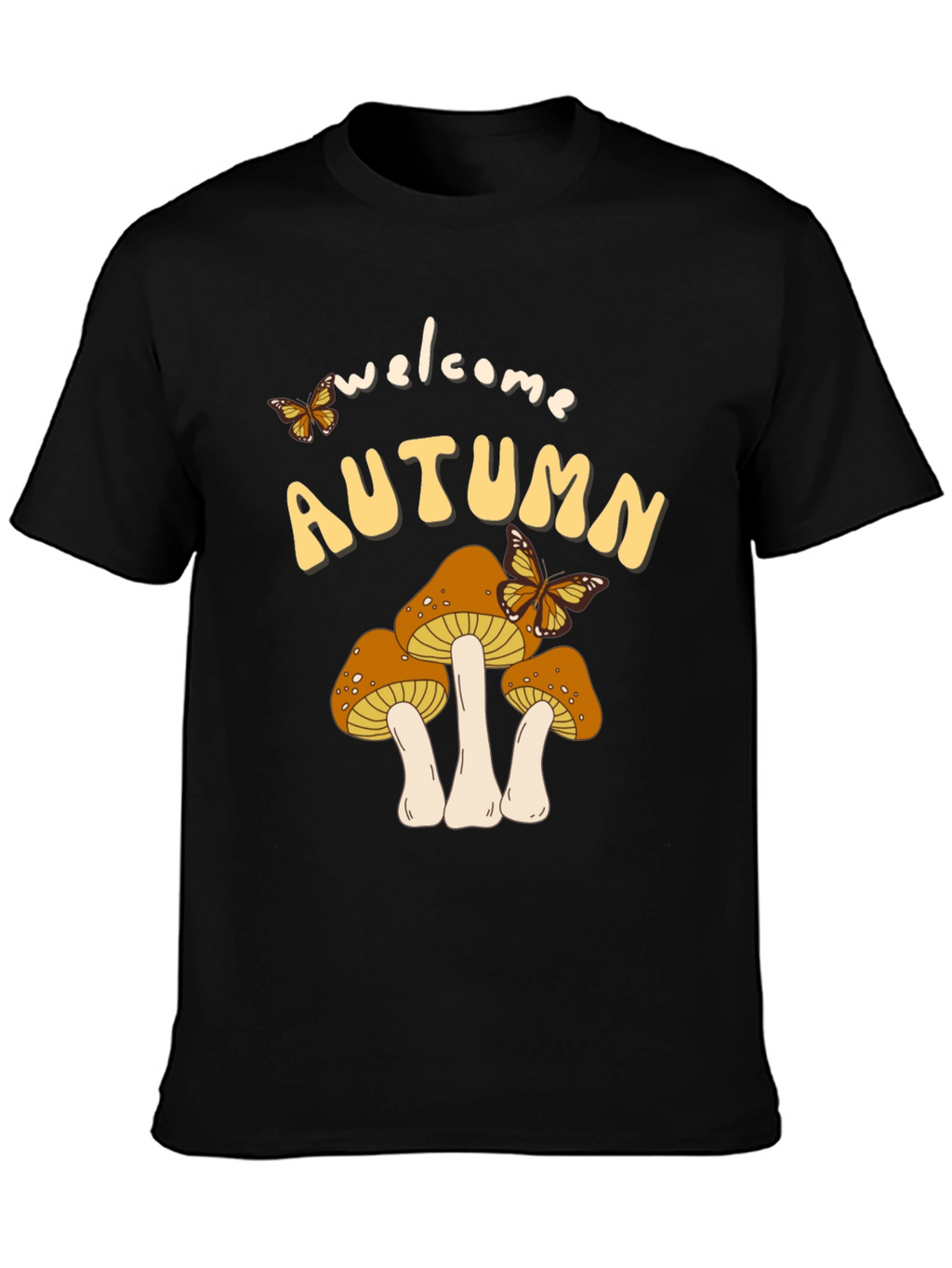 Welcome Autumn Mushroom Graphic Tee