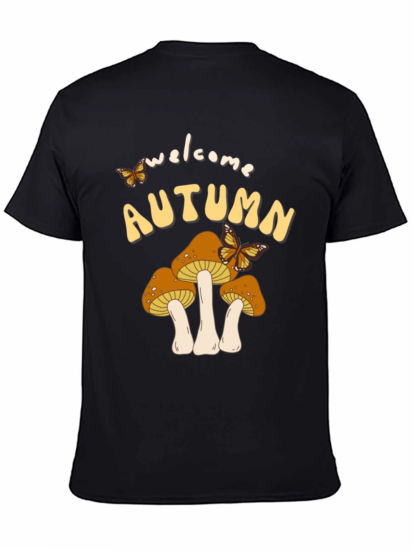 Welcome Autumn Mushroom Graphic Tee