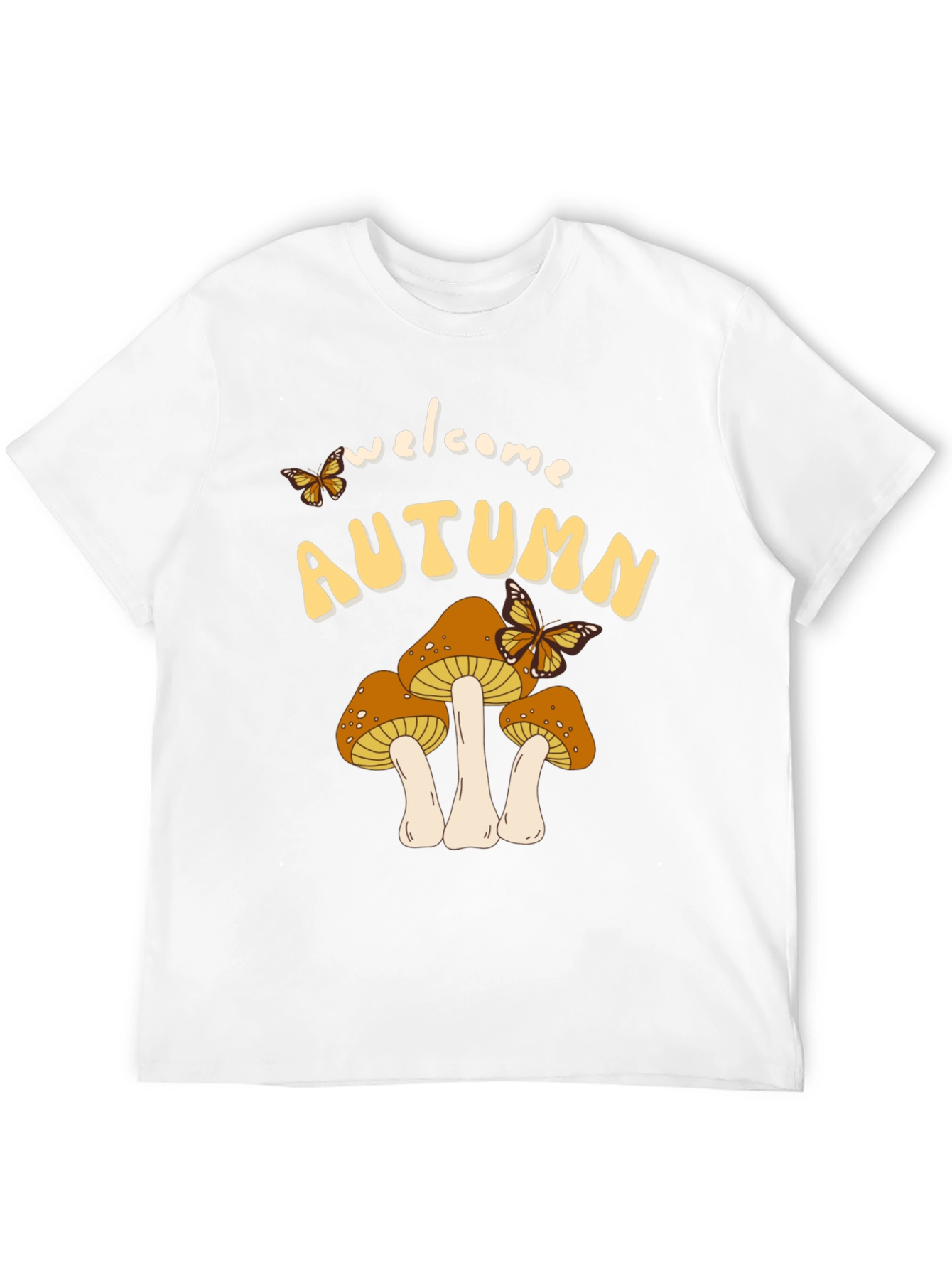 Welcome Autumn Mushroom Graphic Tee