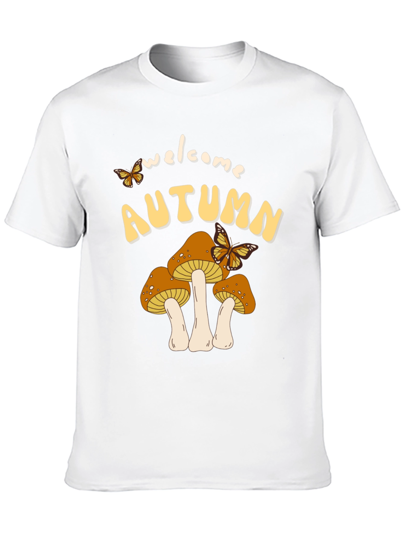 Welcome Autumn Mushroom Graphic Tee