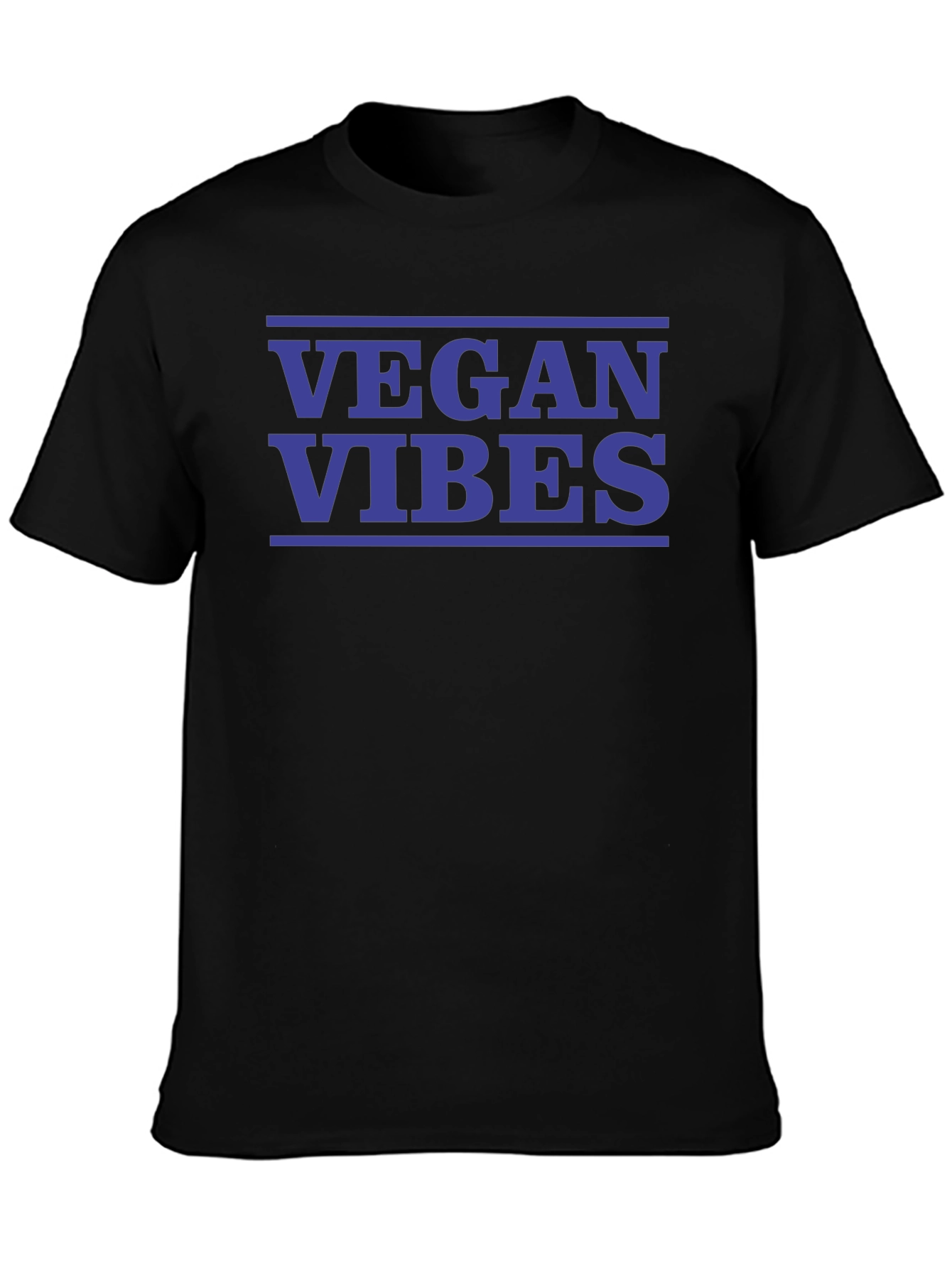 Vegan Vibes Black Graphic T-Shirt