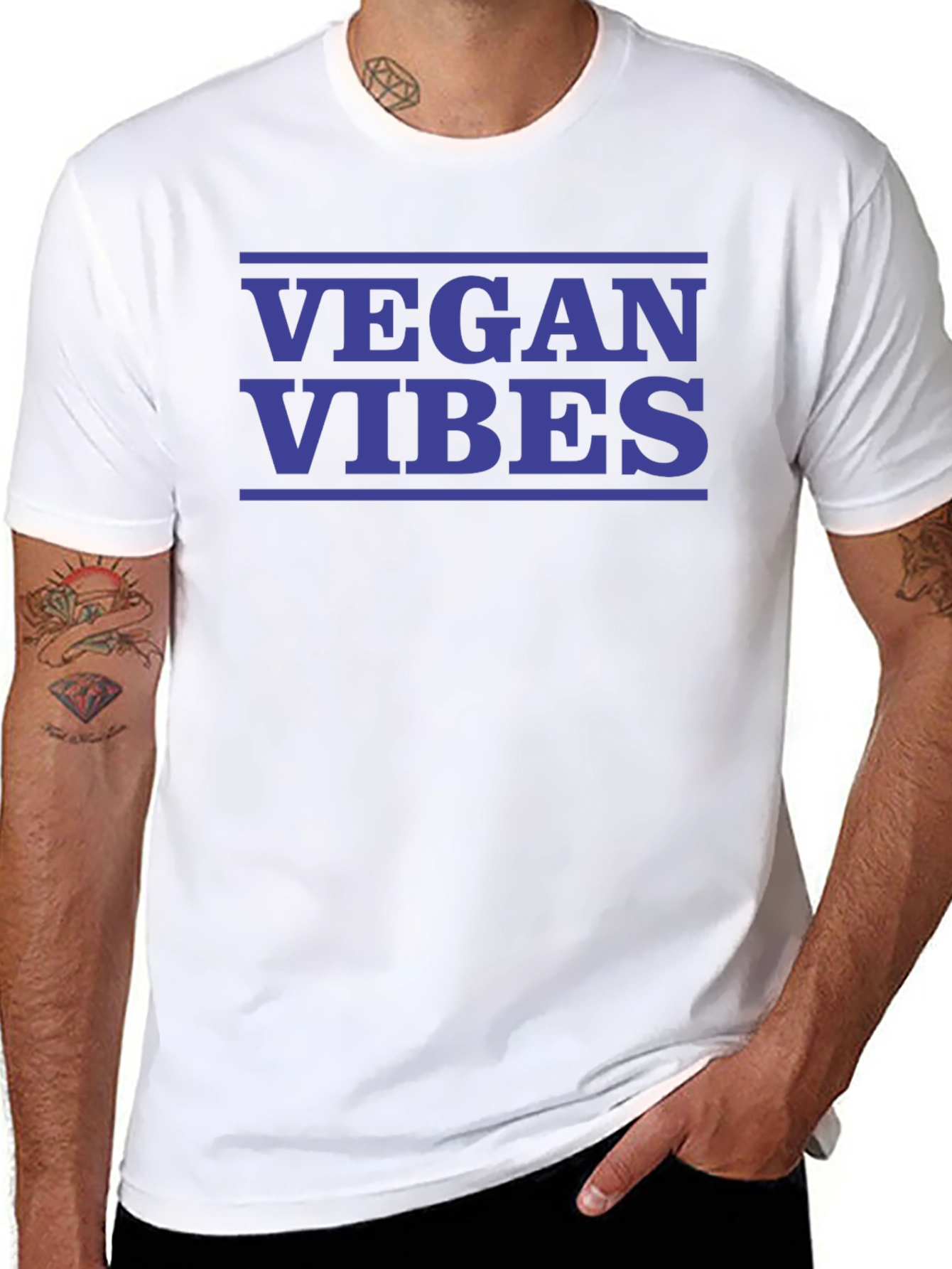 Vegan Vibes Black Graphic T-Shirt