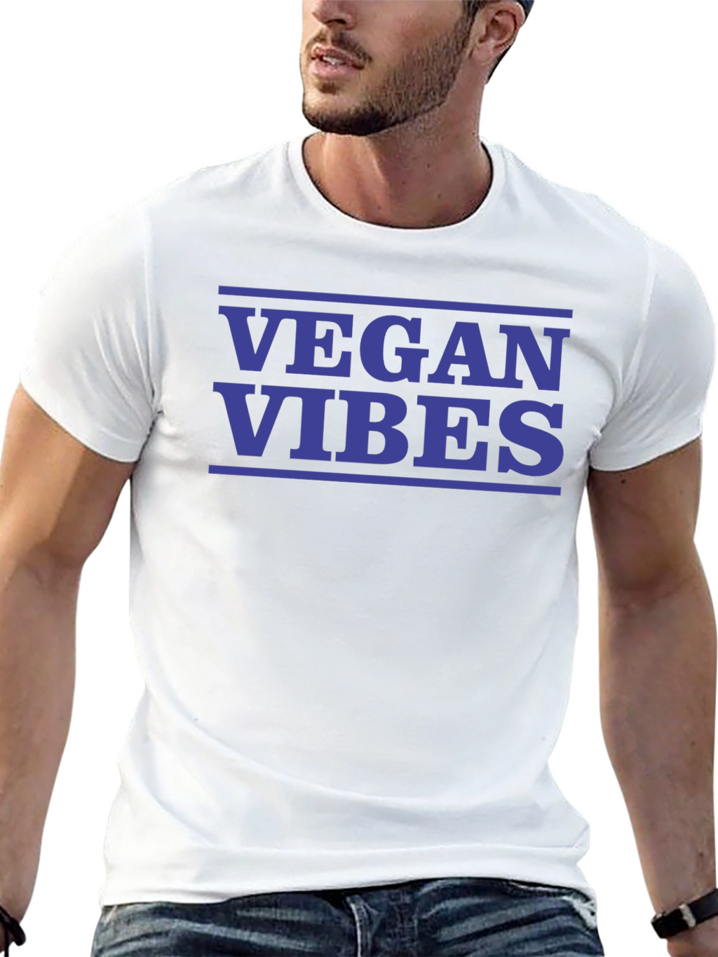 Vegan Vibes Black Graphic T-Shirt