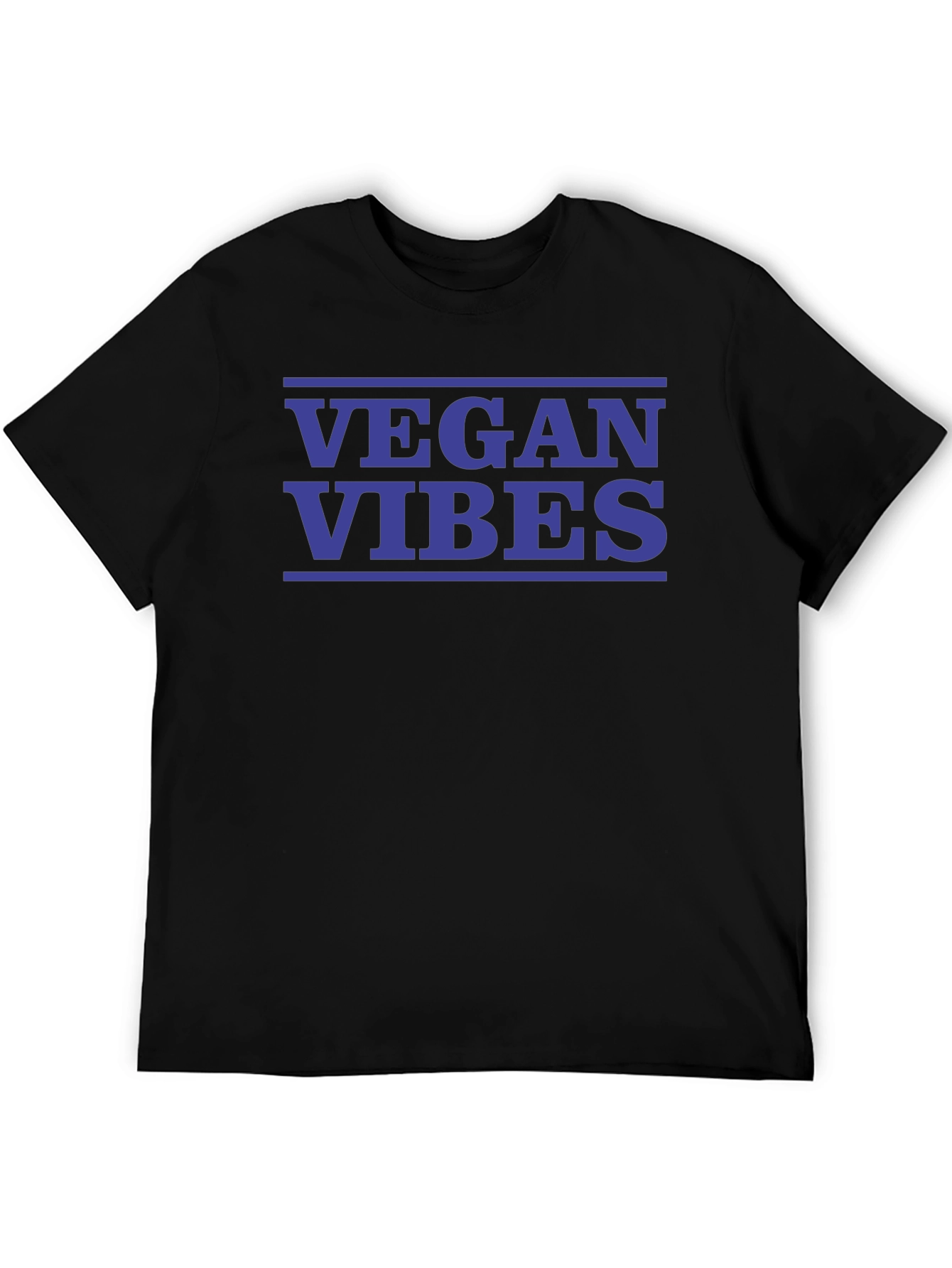 Vegan Vibes Black Graphic T-Shirt