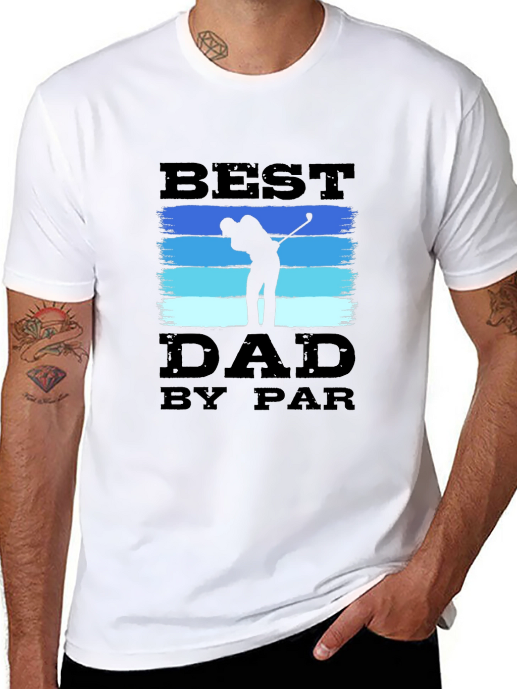 Best Dad by Par T-Shirt Golf Lover Tee