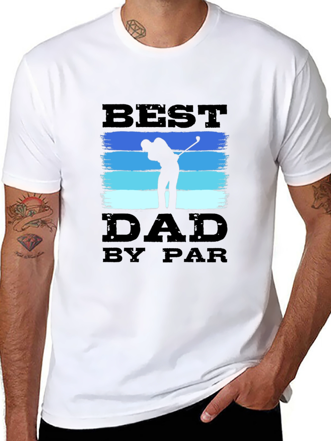 Best Dad by Par T-Shirt Golf Lover Tee