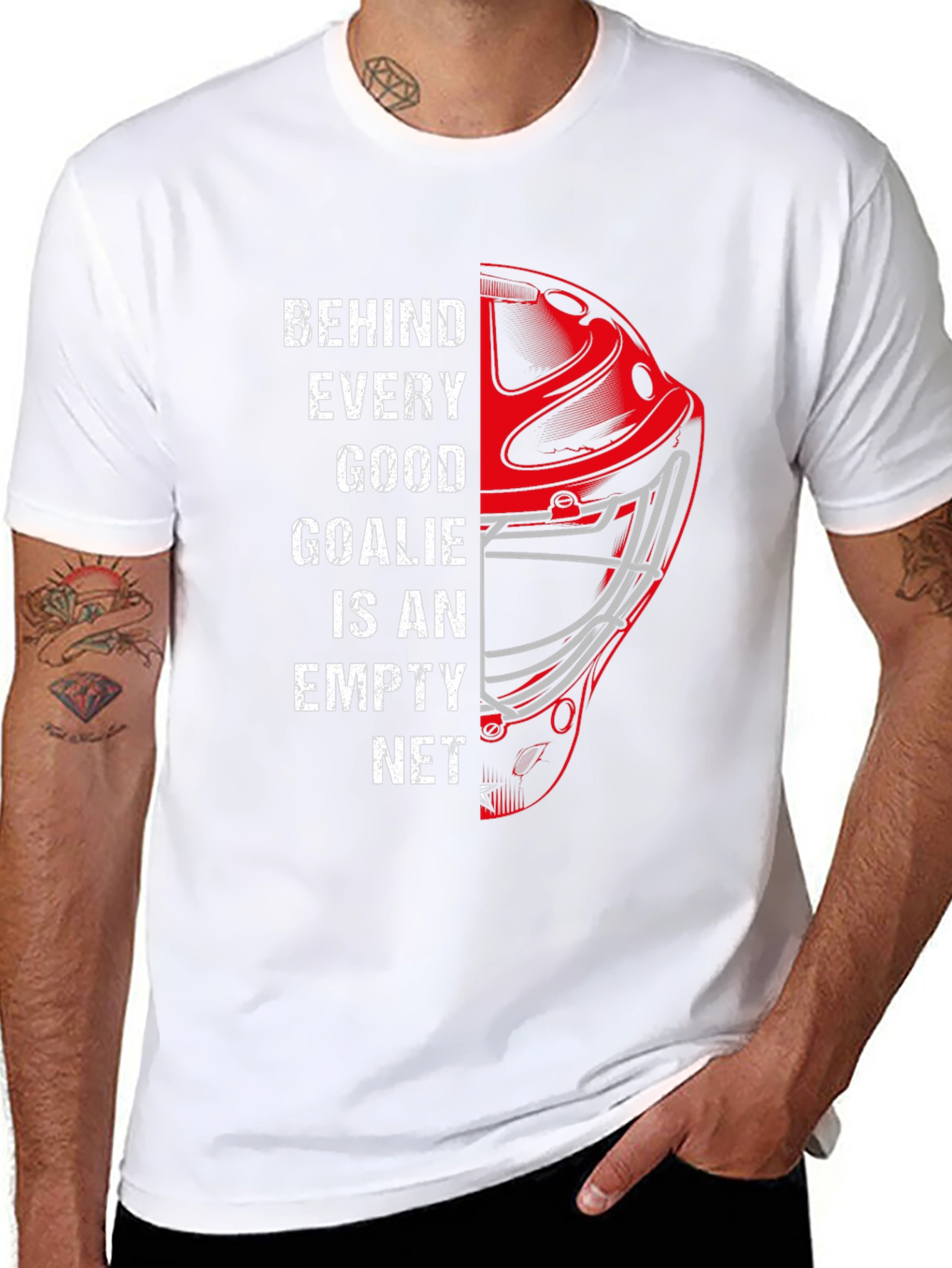 Behind Every Good Goalie - Hockey Graphic Tee