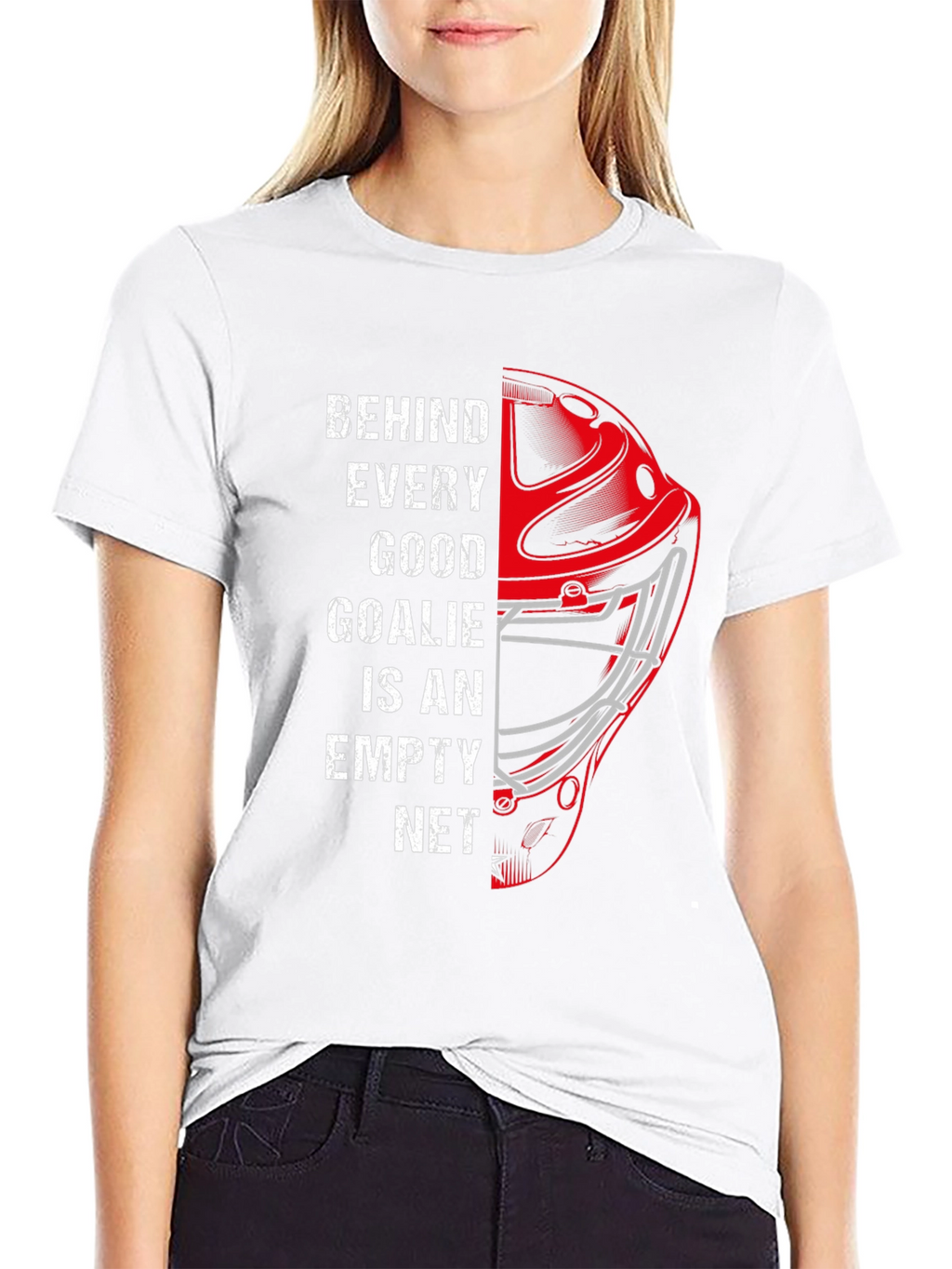 Behind Every Good Goalie - Hockey Graphic Tee