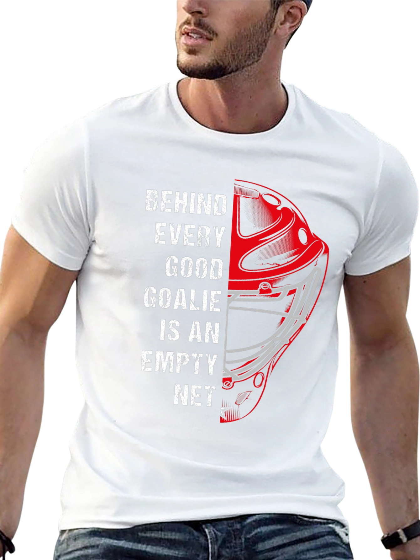 Behind Every Good Goalie - Hockey Graphic Tee