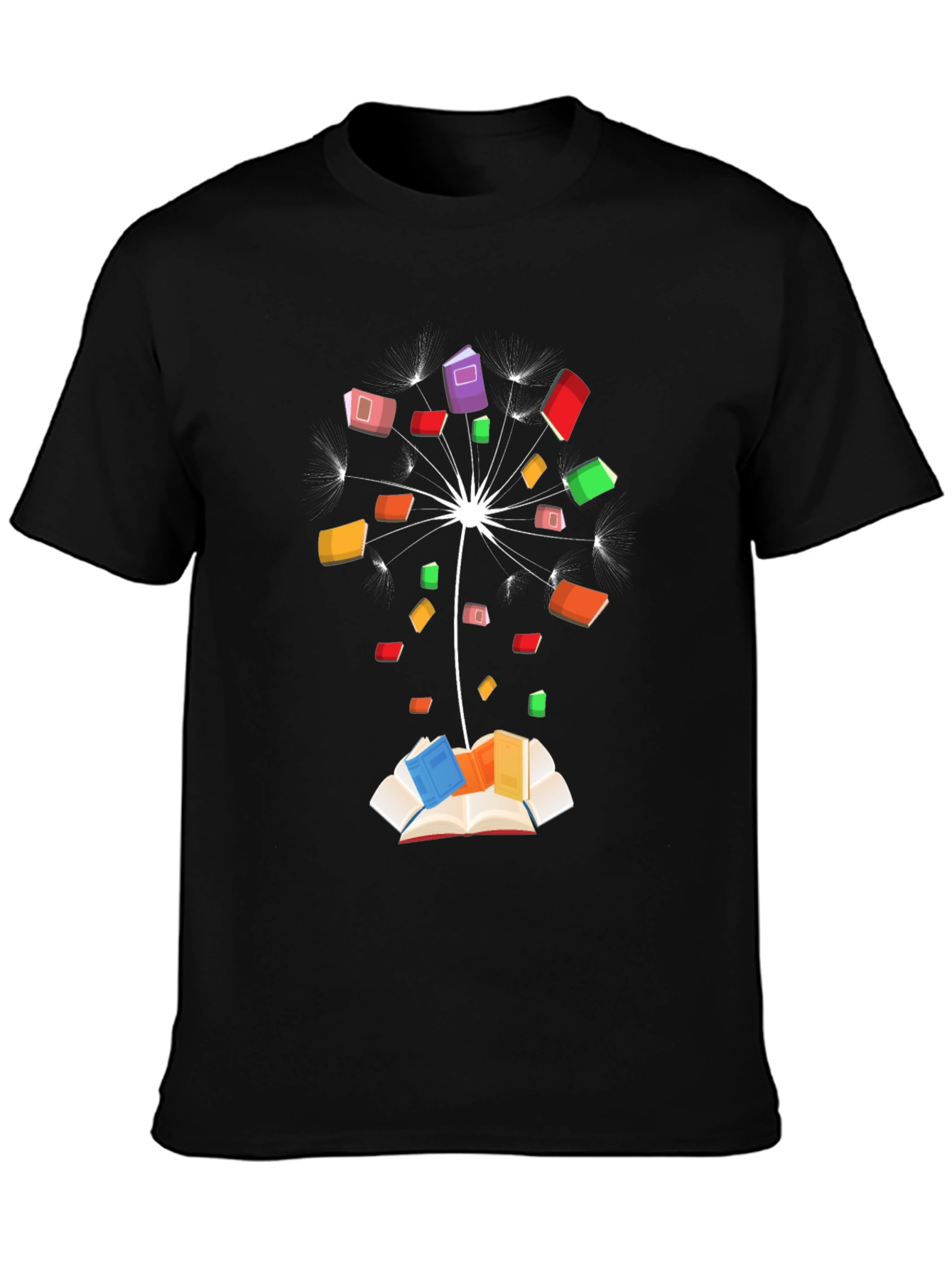 Dandelion Book Black T-Shirt
