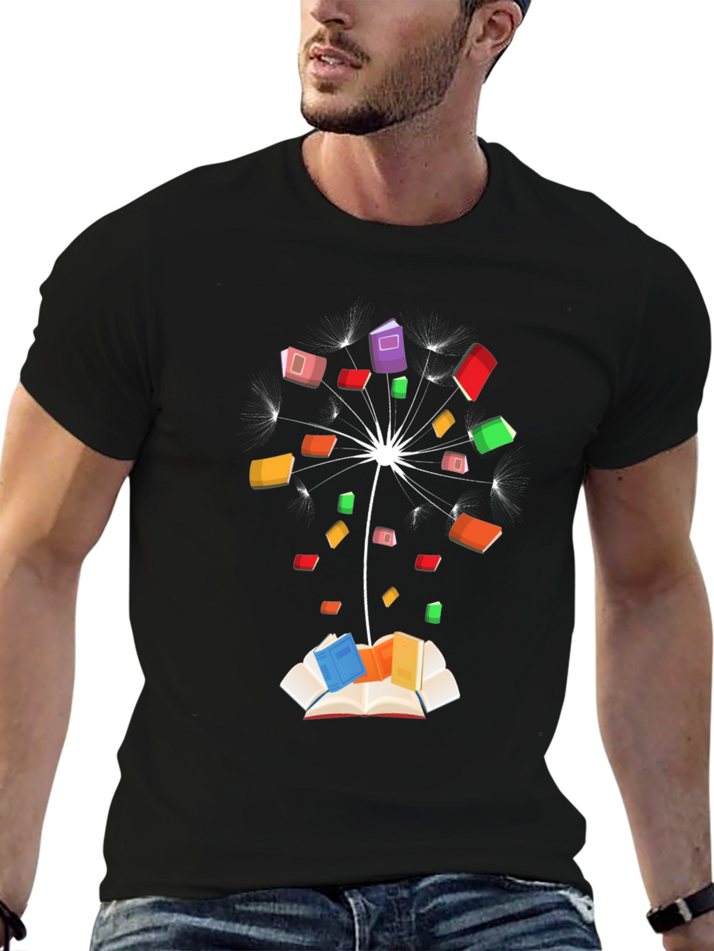 Dandelion Book Black T-Shirt
