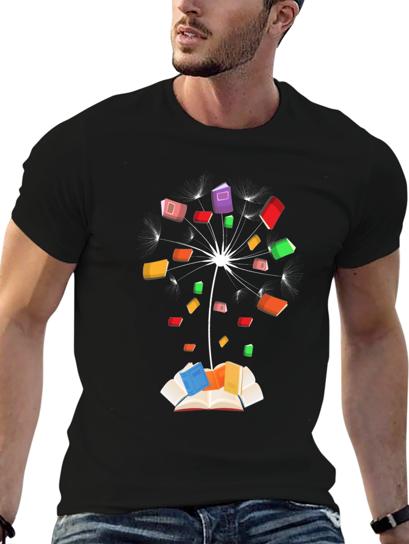 Dandelion Book Black T-Shirt