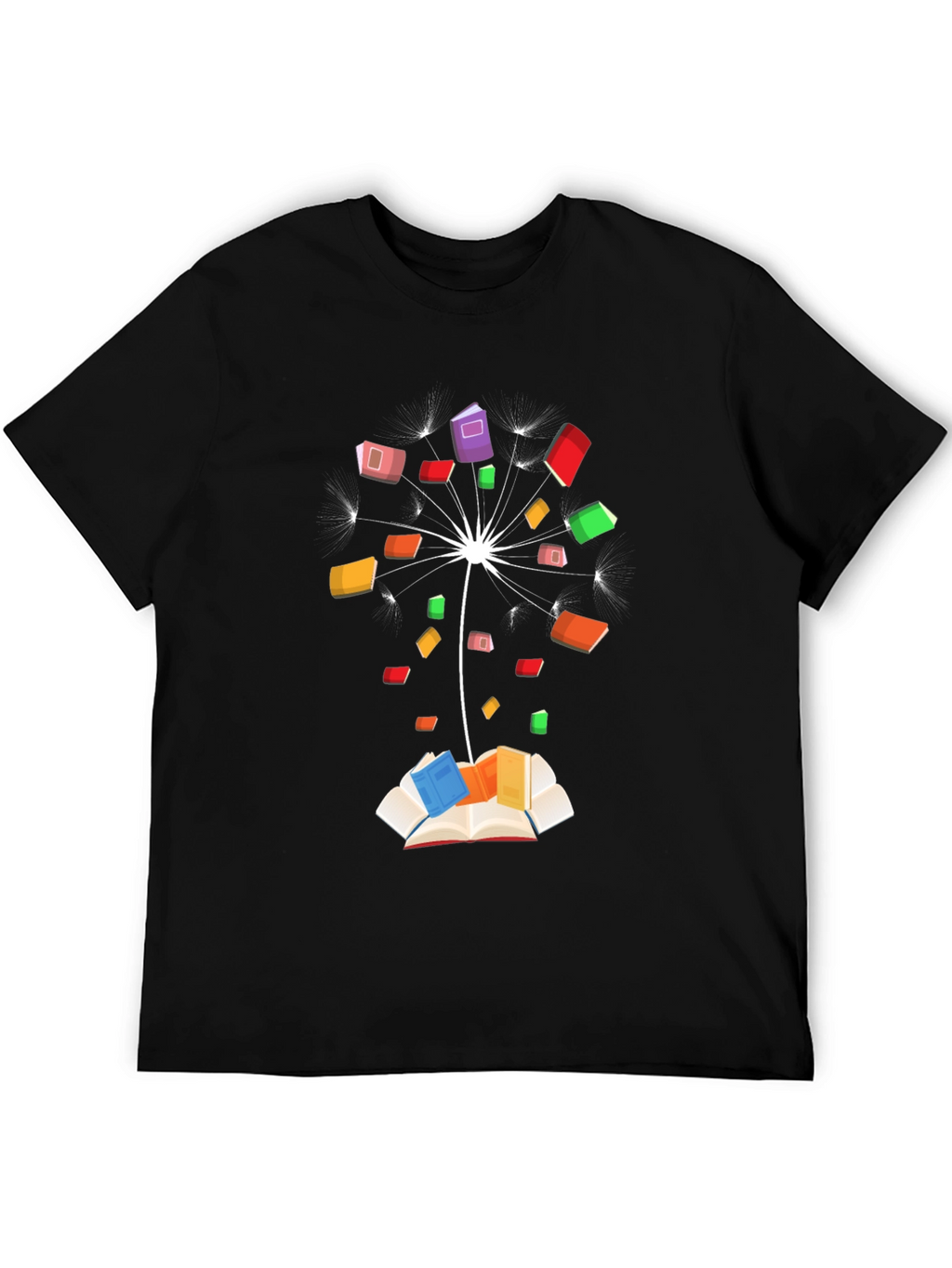 Dandelion Book Black T-Shirt
