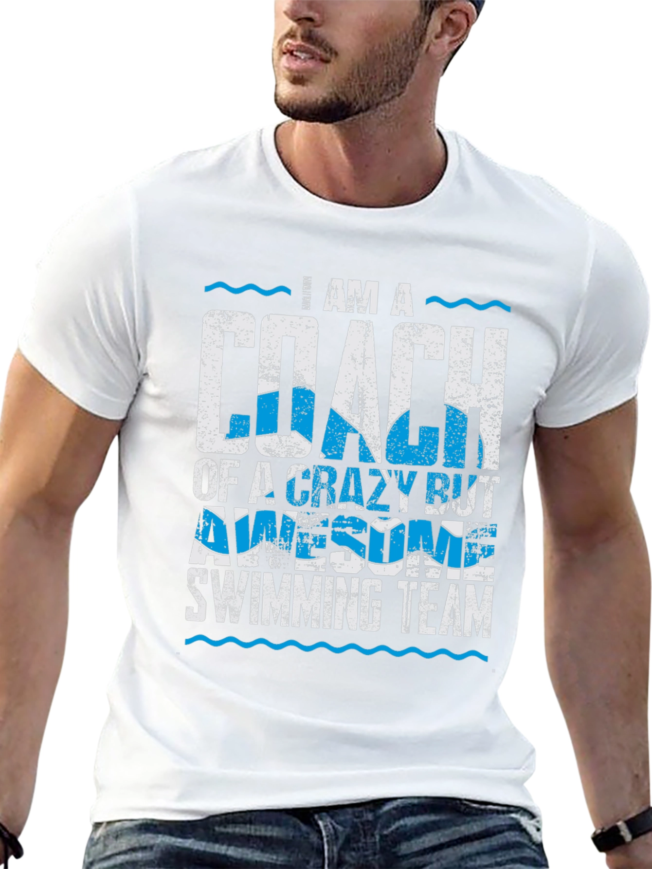 Coach Swimming Team Graphic T-Shirt