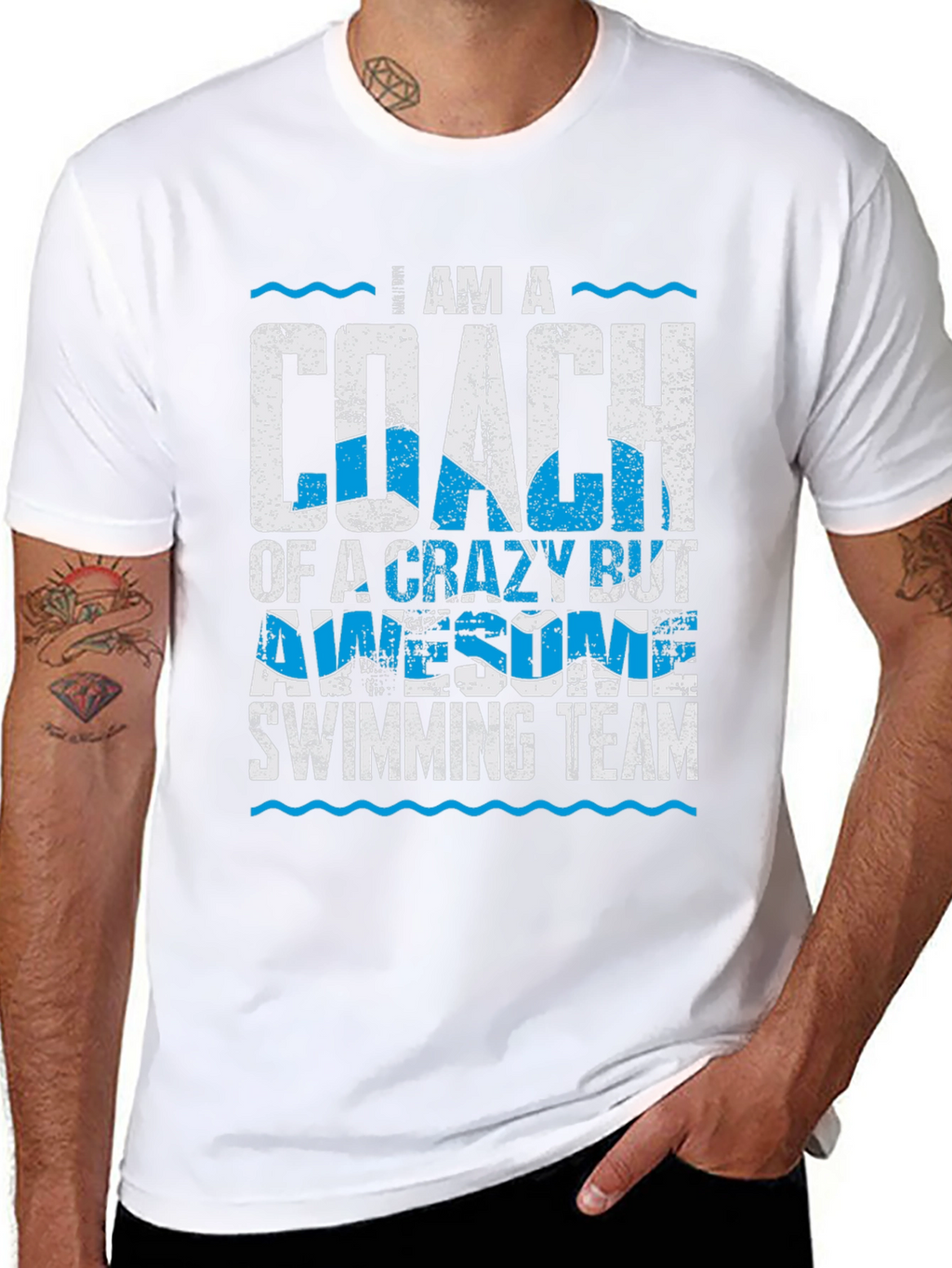 Coach Swimming Team Graphic T-Shirt