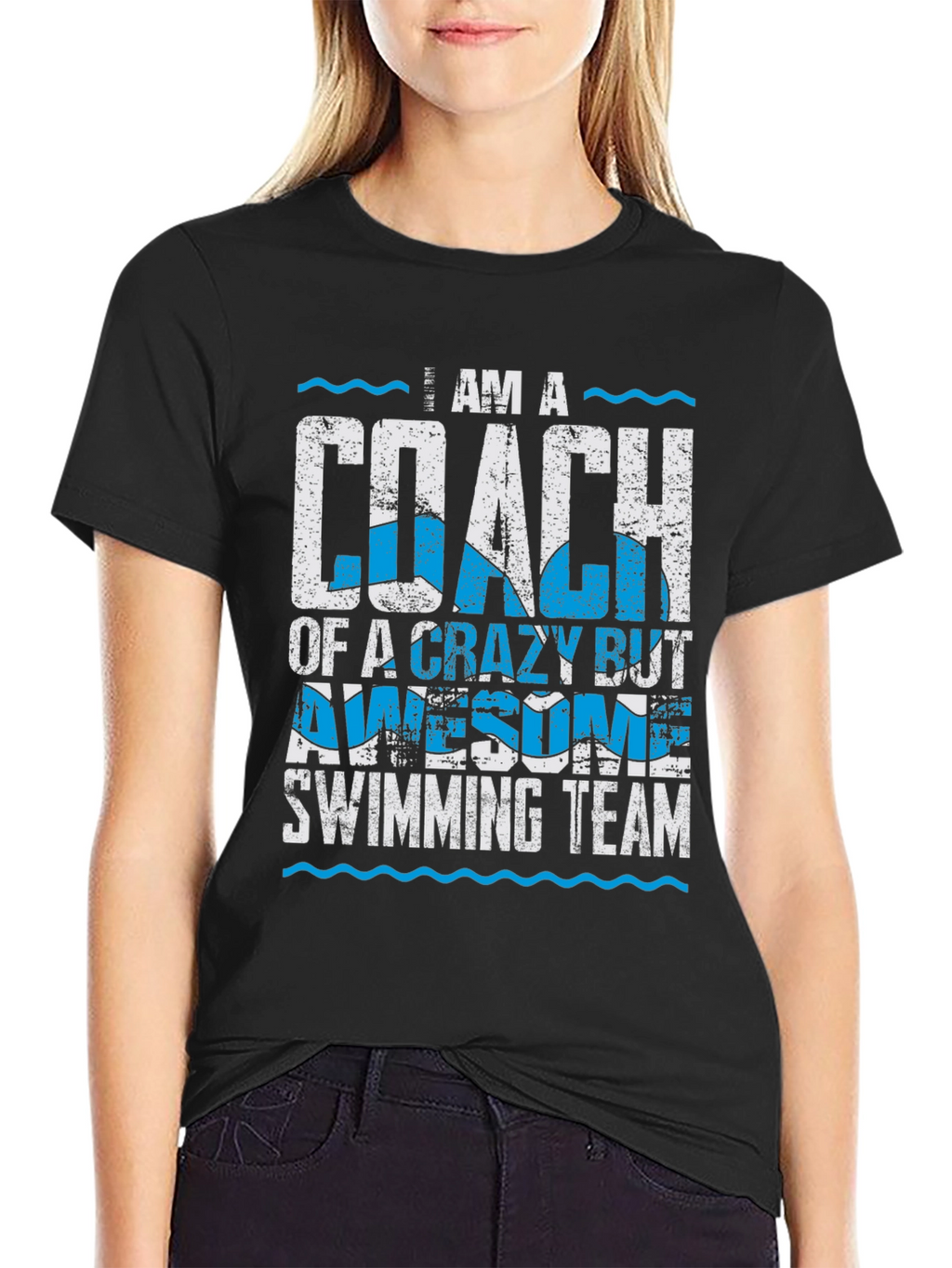 Coach Swimming Team Graphic T-Shirt