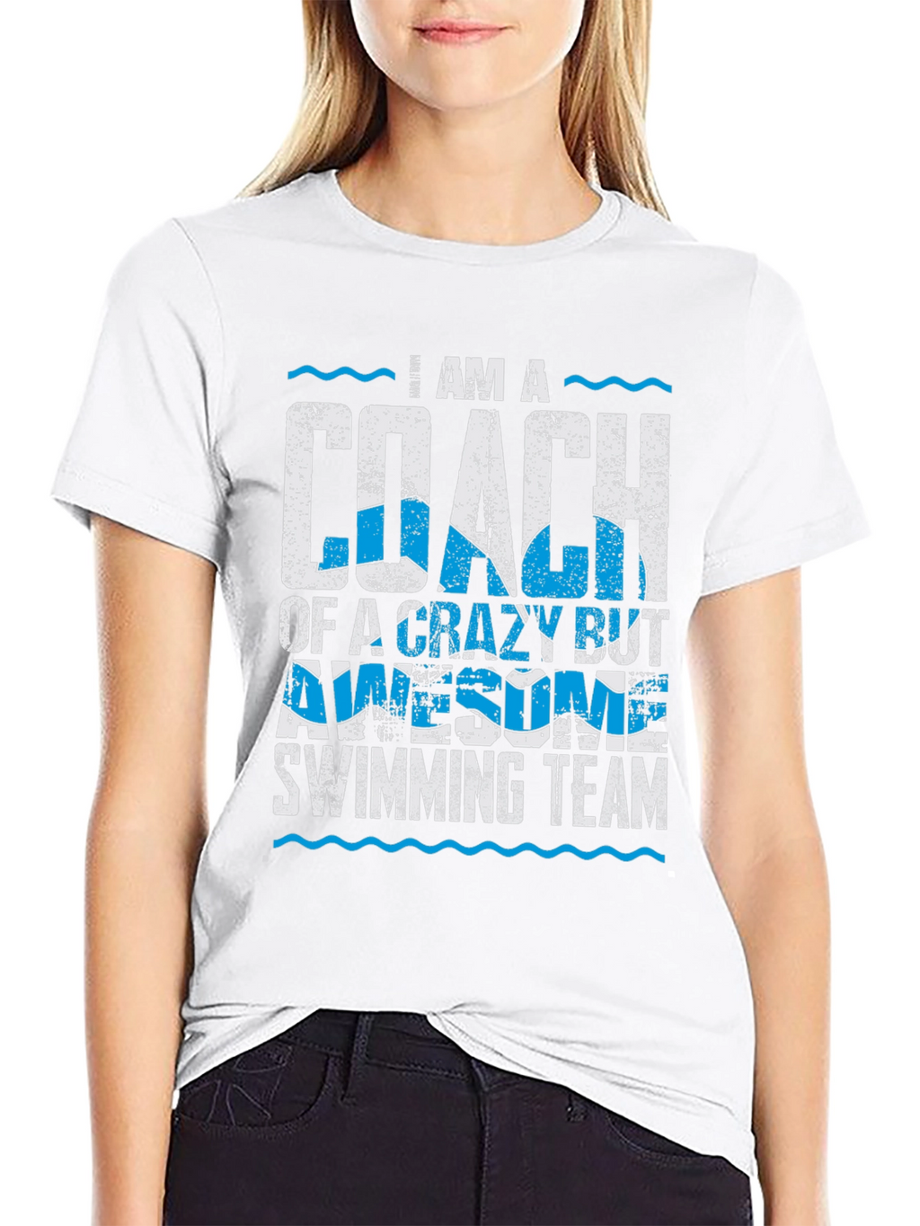 Coach Swimming Team Graphic T-Shirt