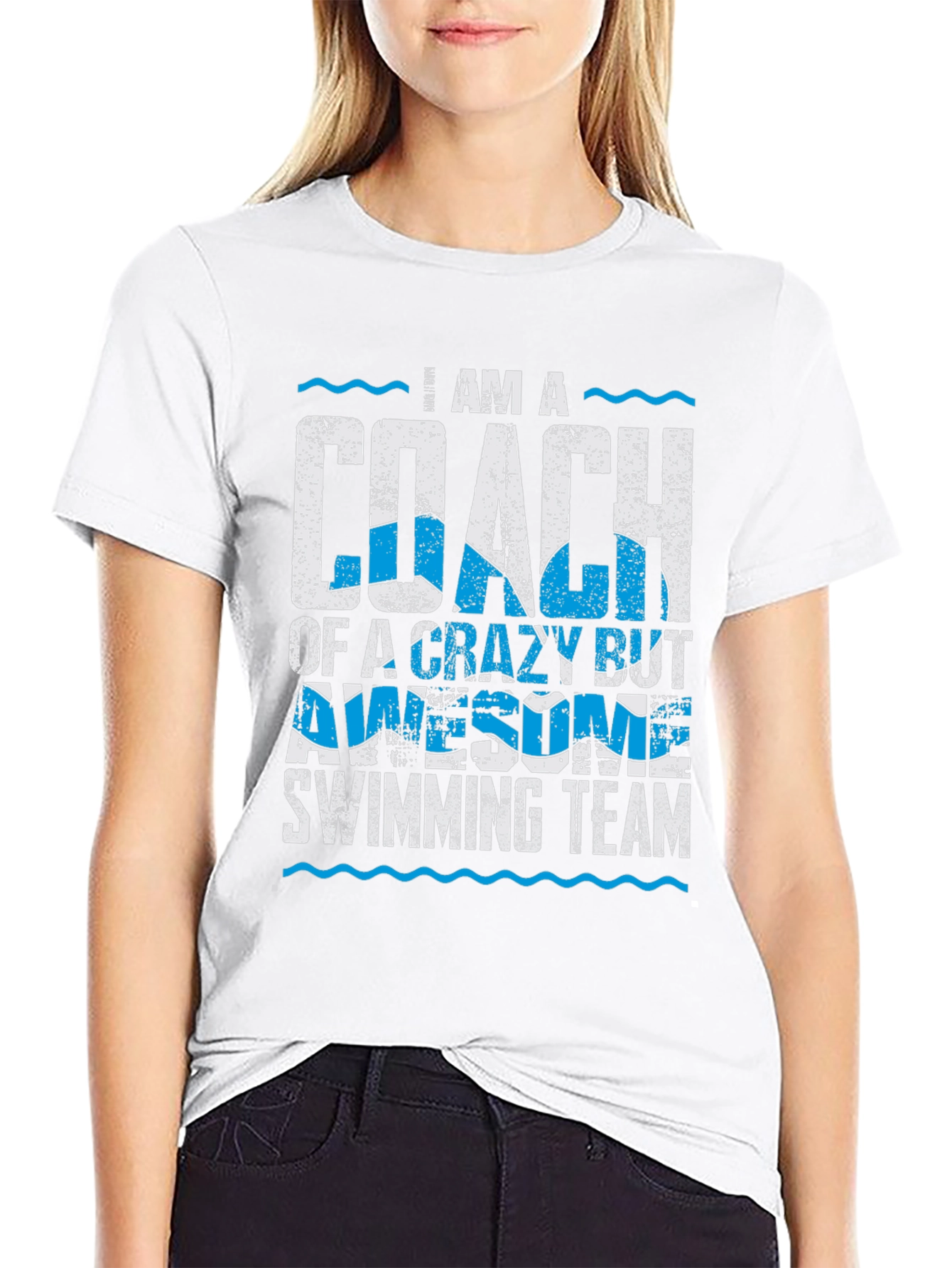 Coach Swimming Team Graphic T-Shirt
