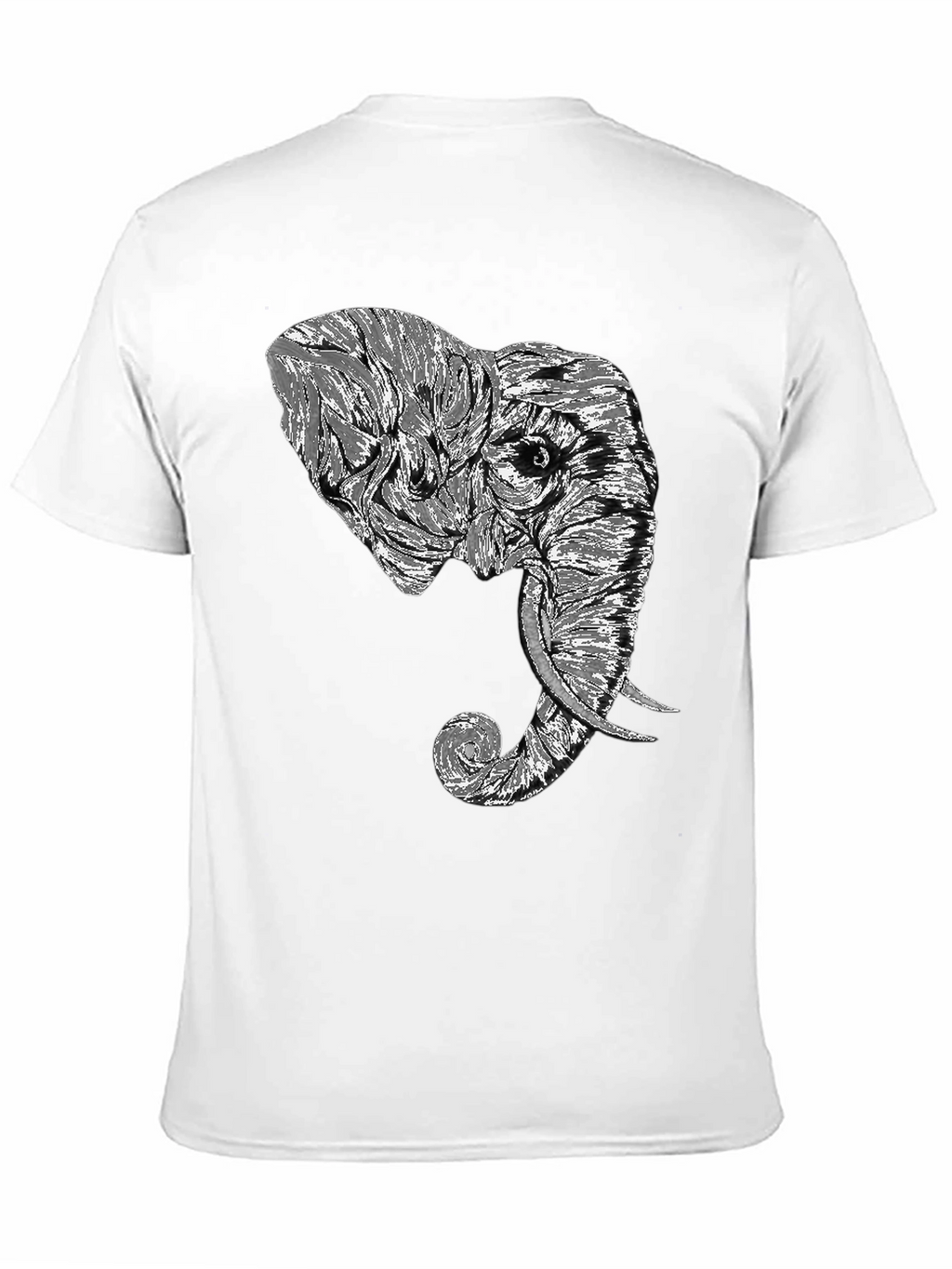 Elephant Graphic Tee - Stylish Mens Black T-Shirt