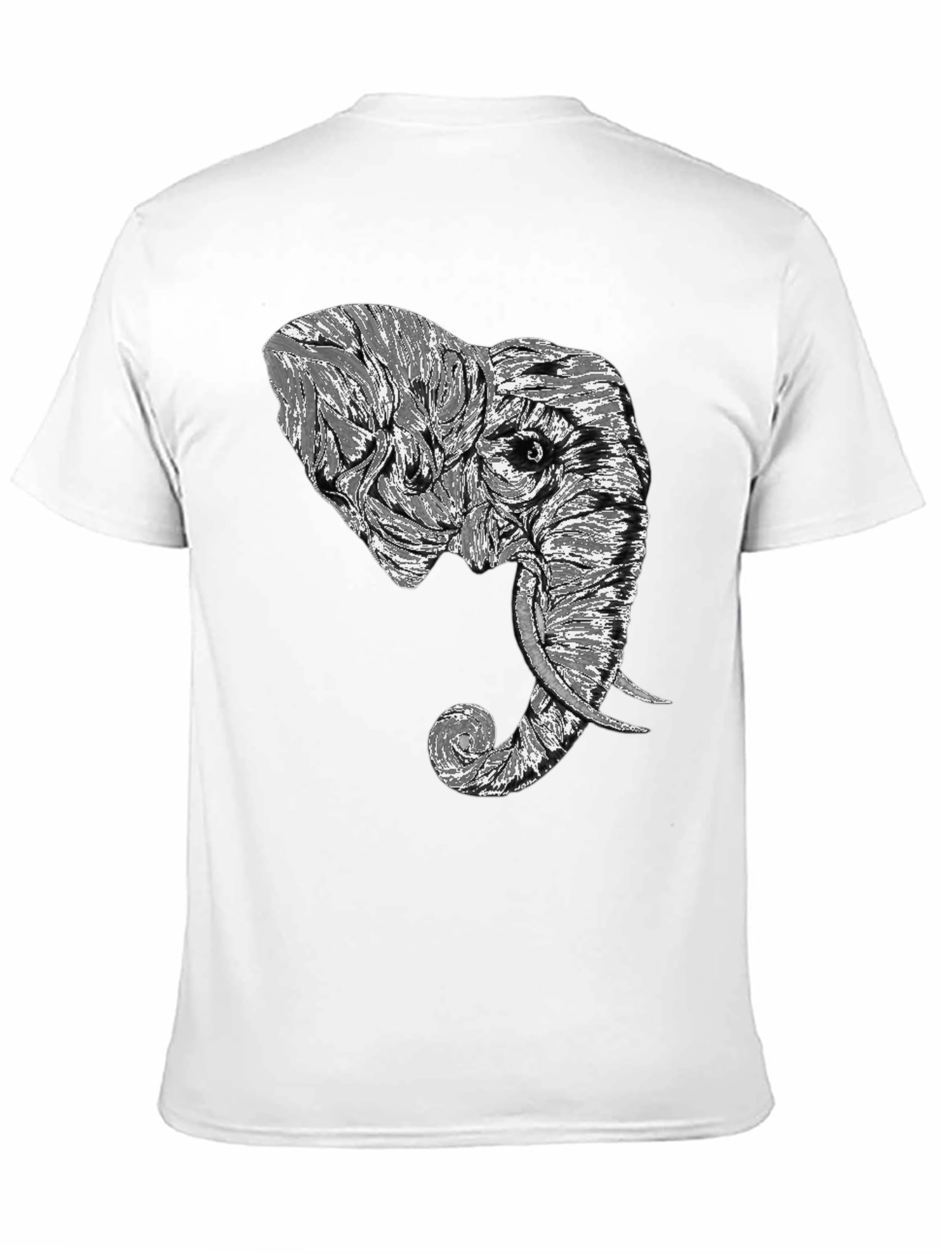 Elephant Graphic Tee - Stylish Mens Black T-Shirt
