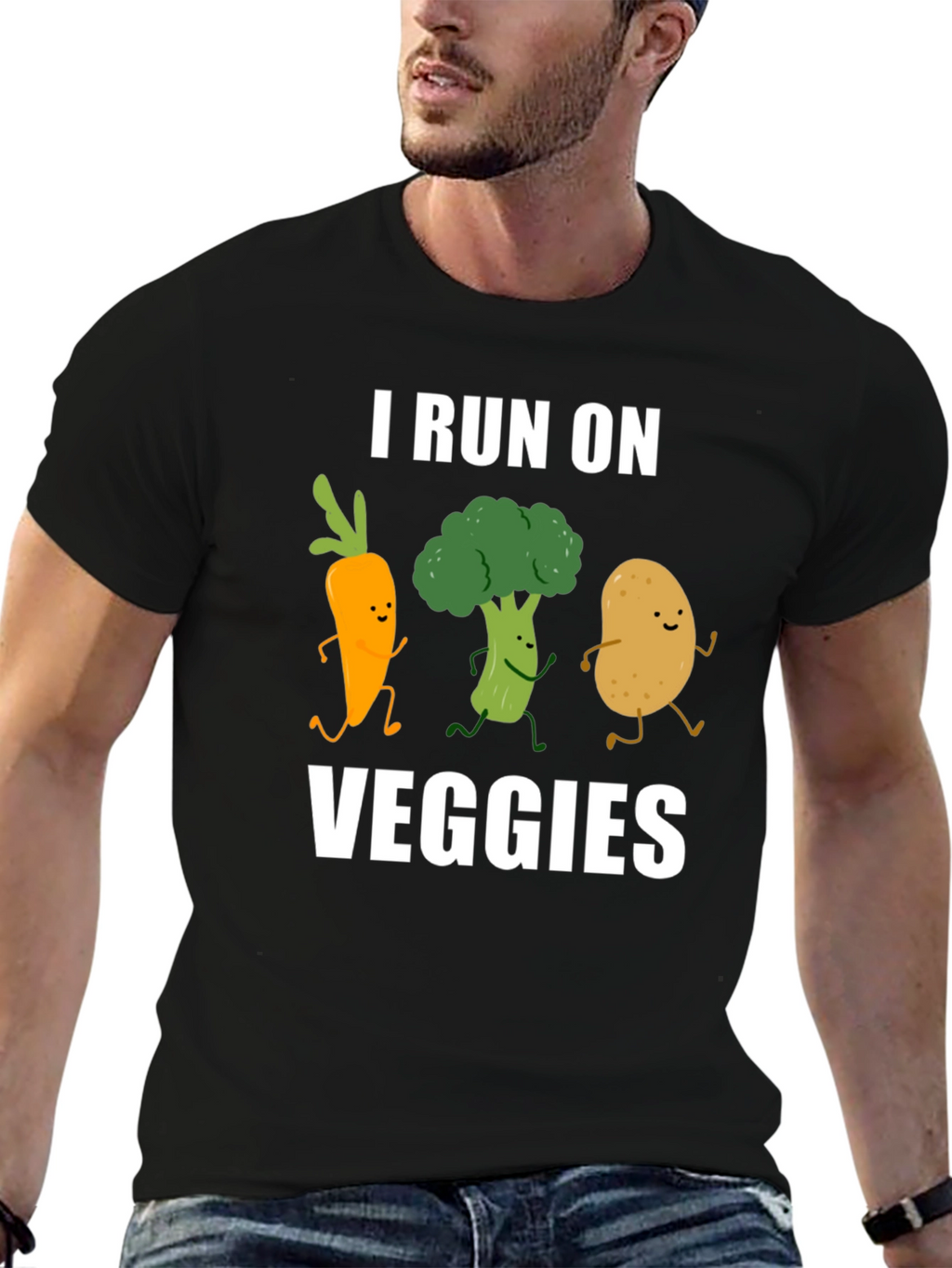 I Run On Veggies Graphic T-Shirt