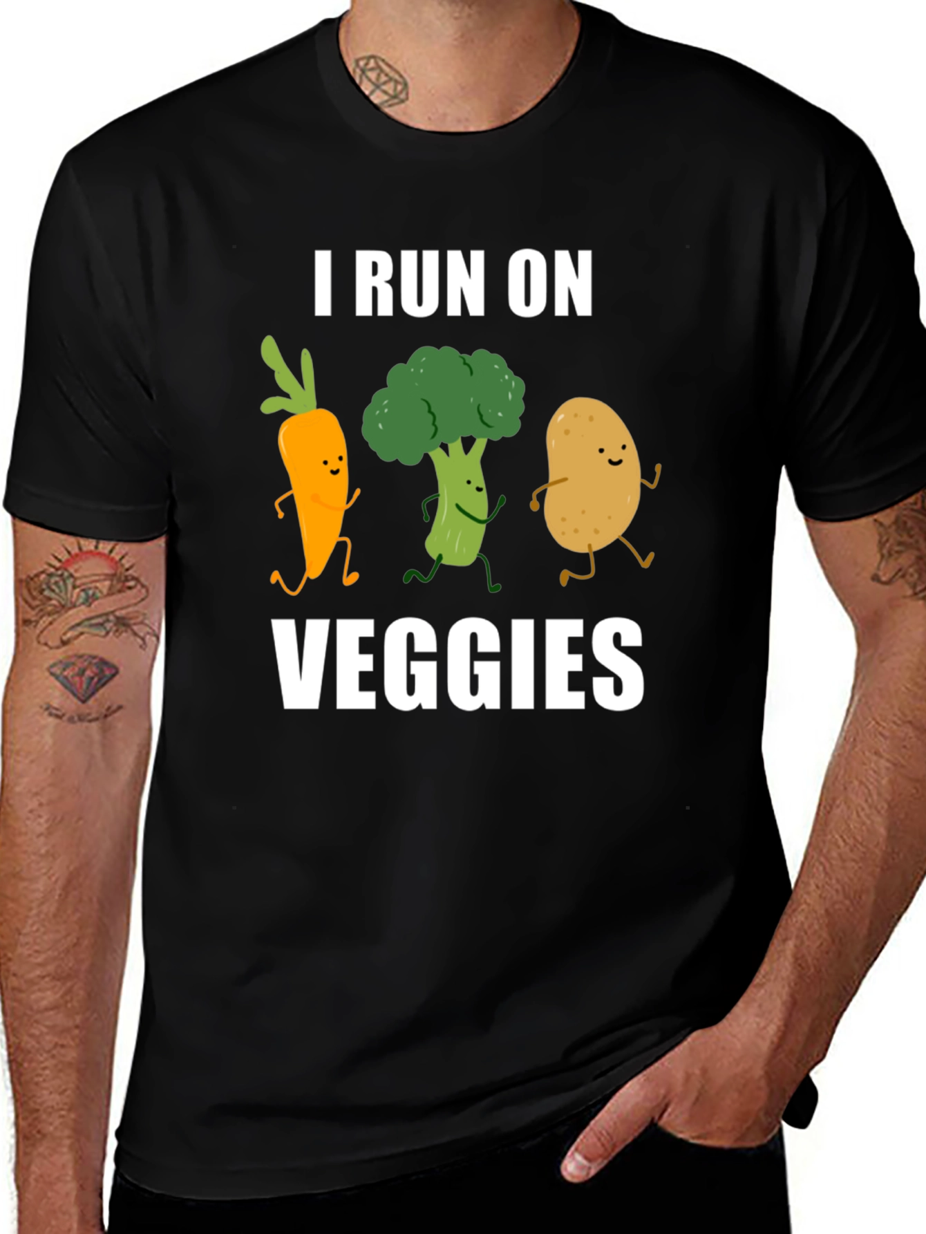 I Run On Veggies Graphic T-Shirt