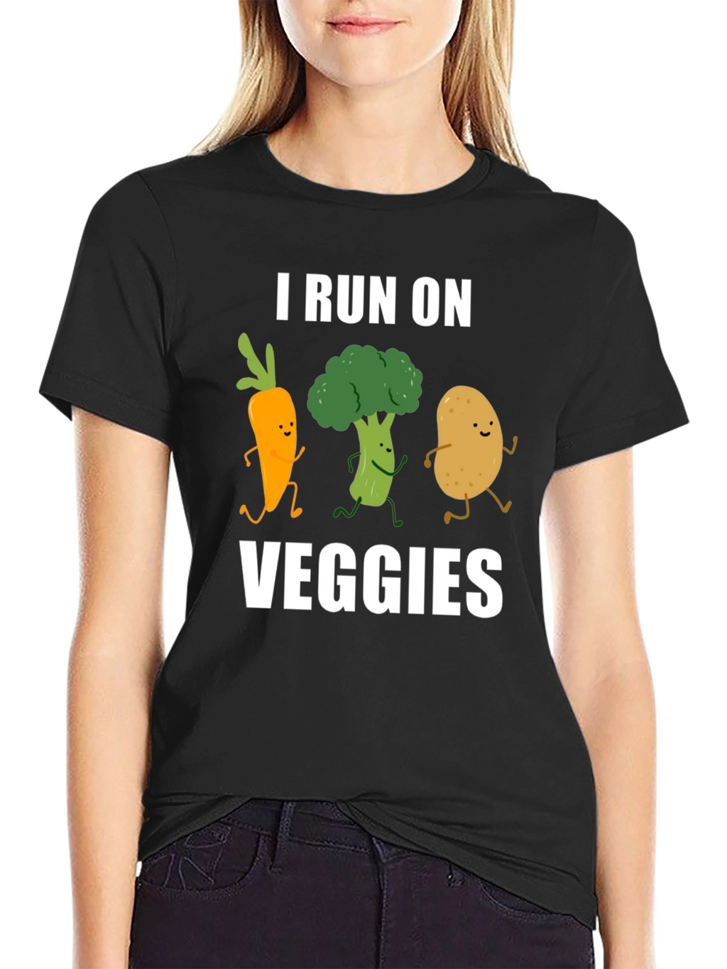 I Run On Veggies Graphic T-Shirt