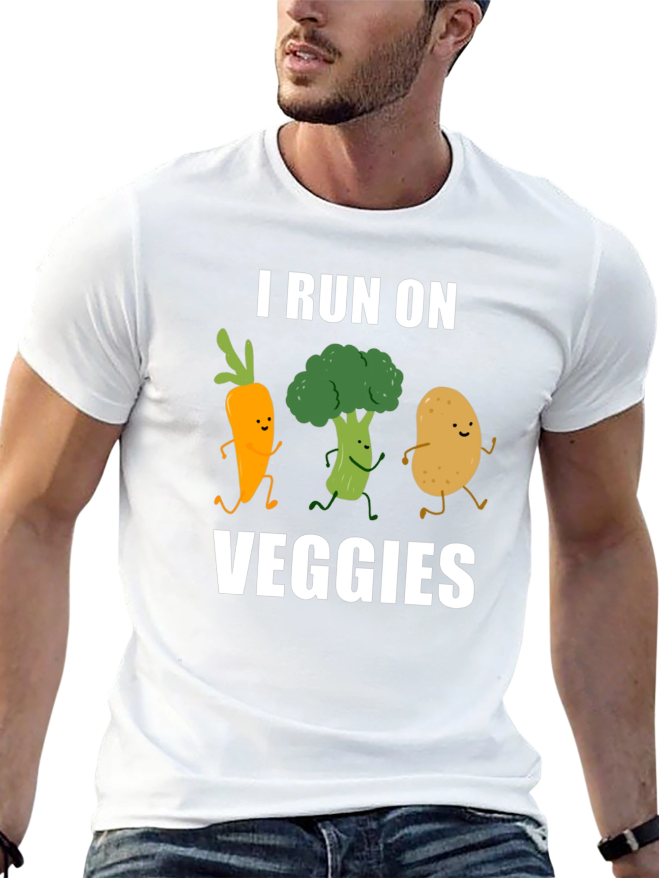 I Run On Veggies Graphic T-Shirt