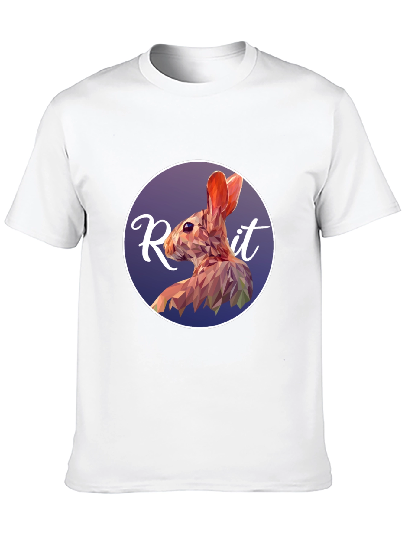 Geometric Rabbit Graphic Tee - Modern Artistic Design