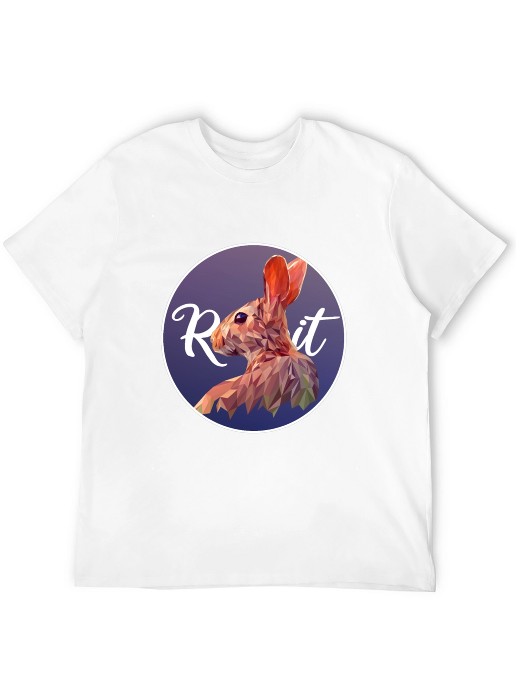 Geometric Rabbit Graphic Tee - Modern Artistic Design
