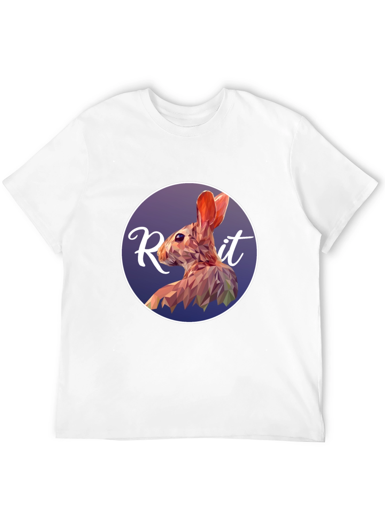 Geometric Rabbit Graphic Tee - Modern Artistic Design