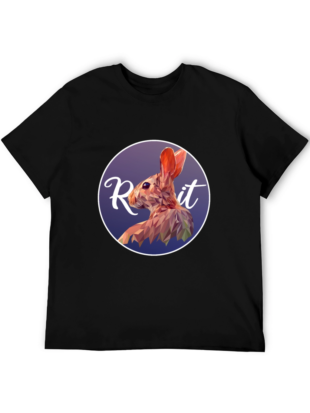 Geometric Rabbit Graphic Tee - Modern Artistic Design