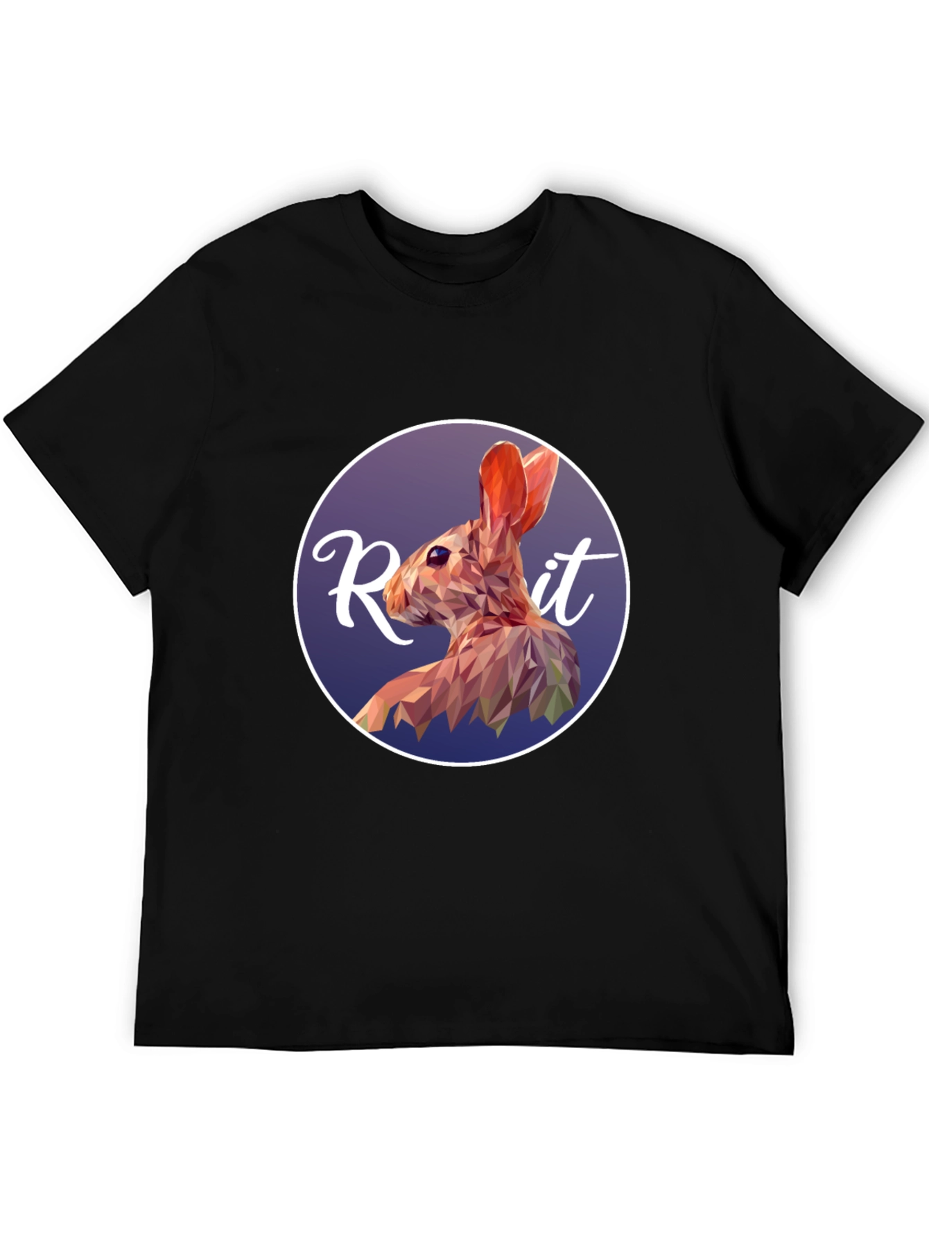 Geometric Rabbit Graphic Tee - Modern Artistic Design
